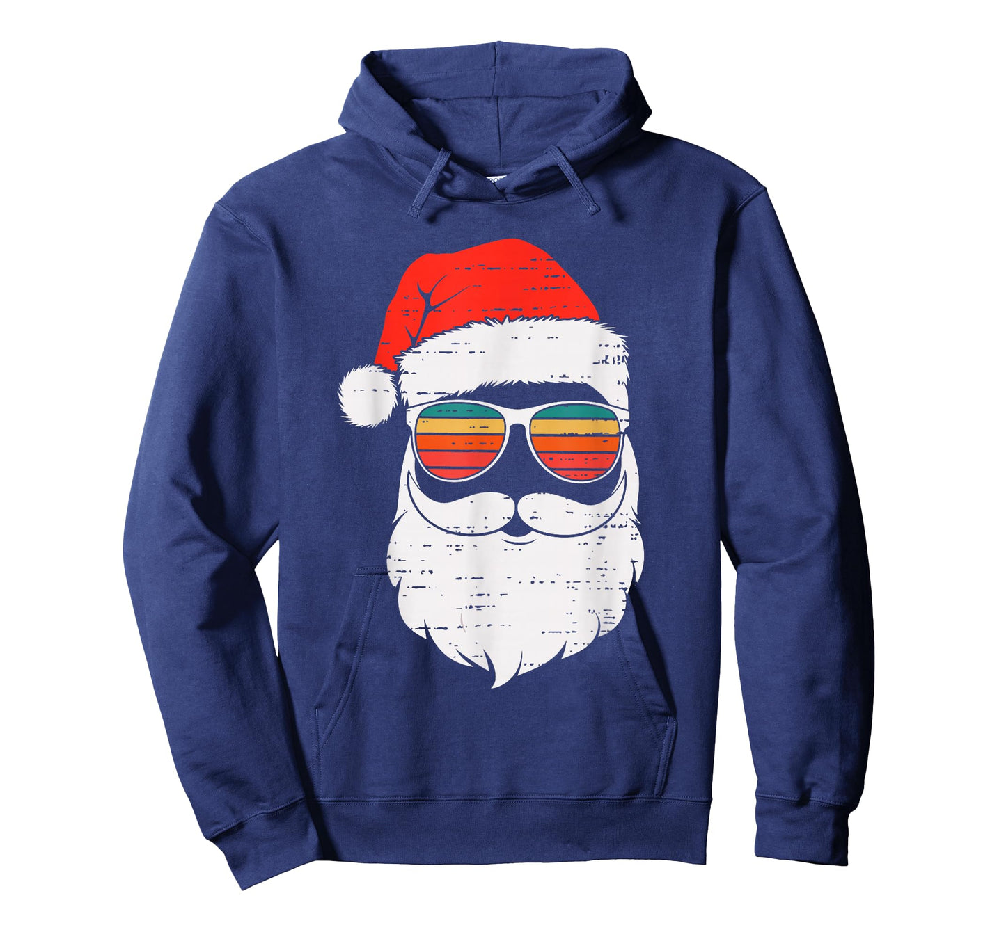 Retro Santa Face Sunglassed Christmas in July Summer Xmas T-Shirt