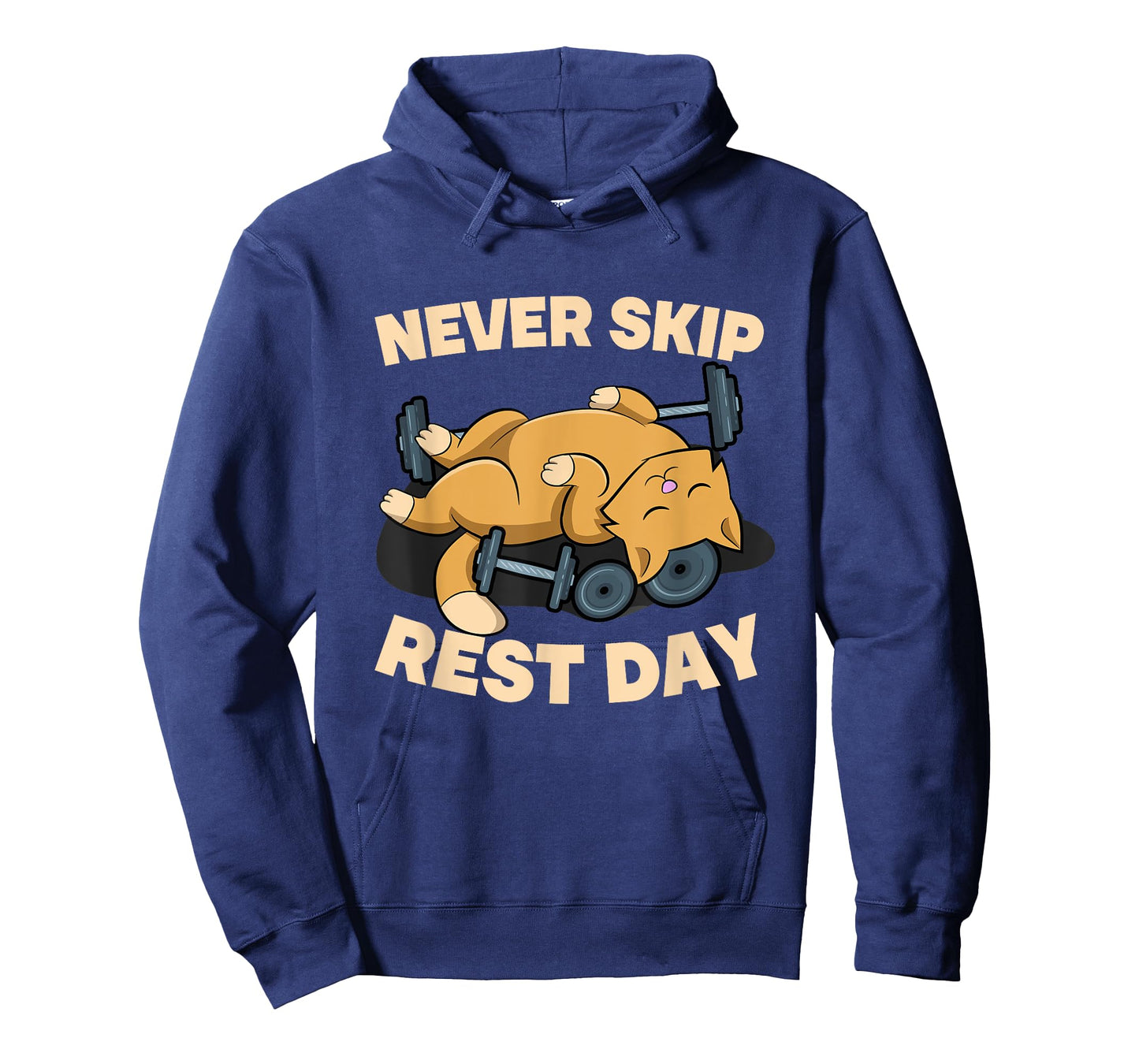 Never Skip Rest Day Cat Kitten Gym Workout Bodybuilding T-Shirt