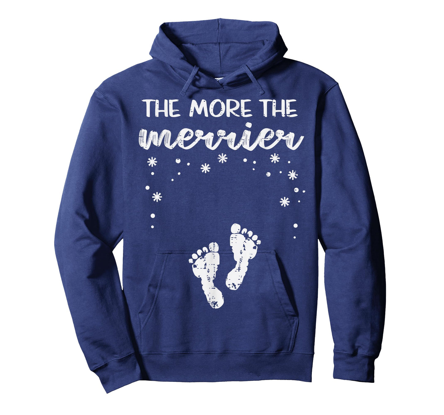Christmas Pregnancy The More Merrier Xmas Announcement Women T-Shirt