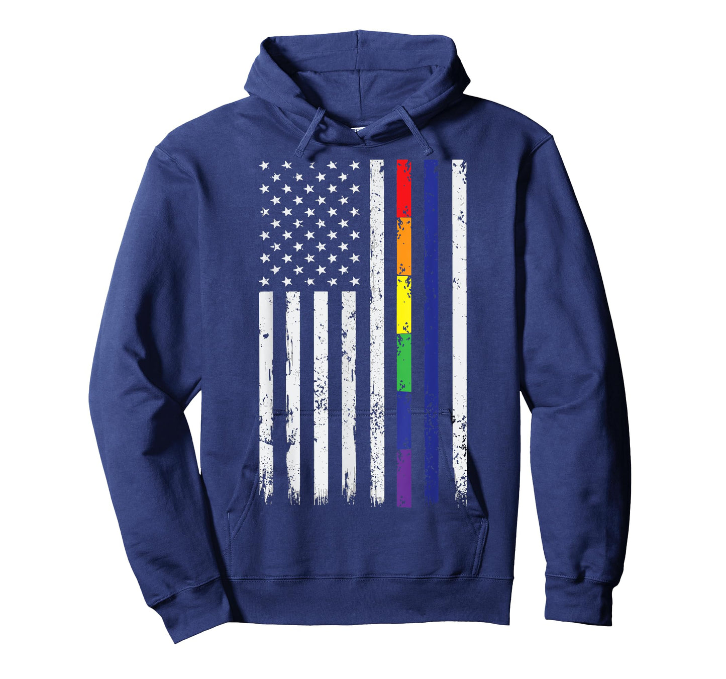 Police Support LGBT Gay Pride Thin Blue Line Rainbow Flag T-Shirt