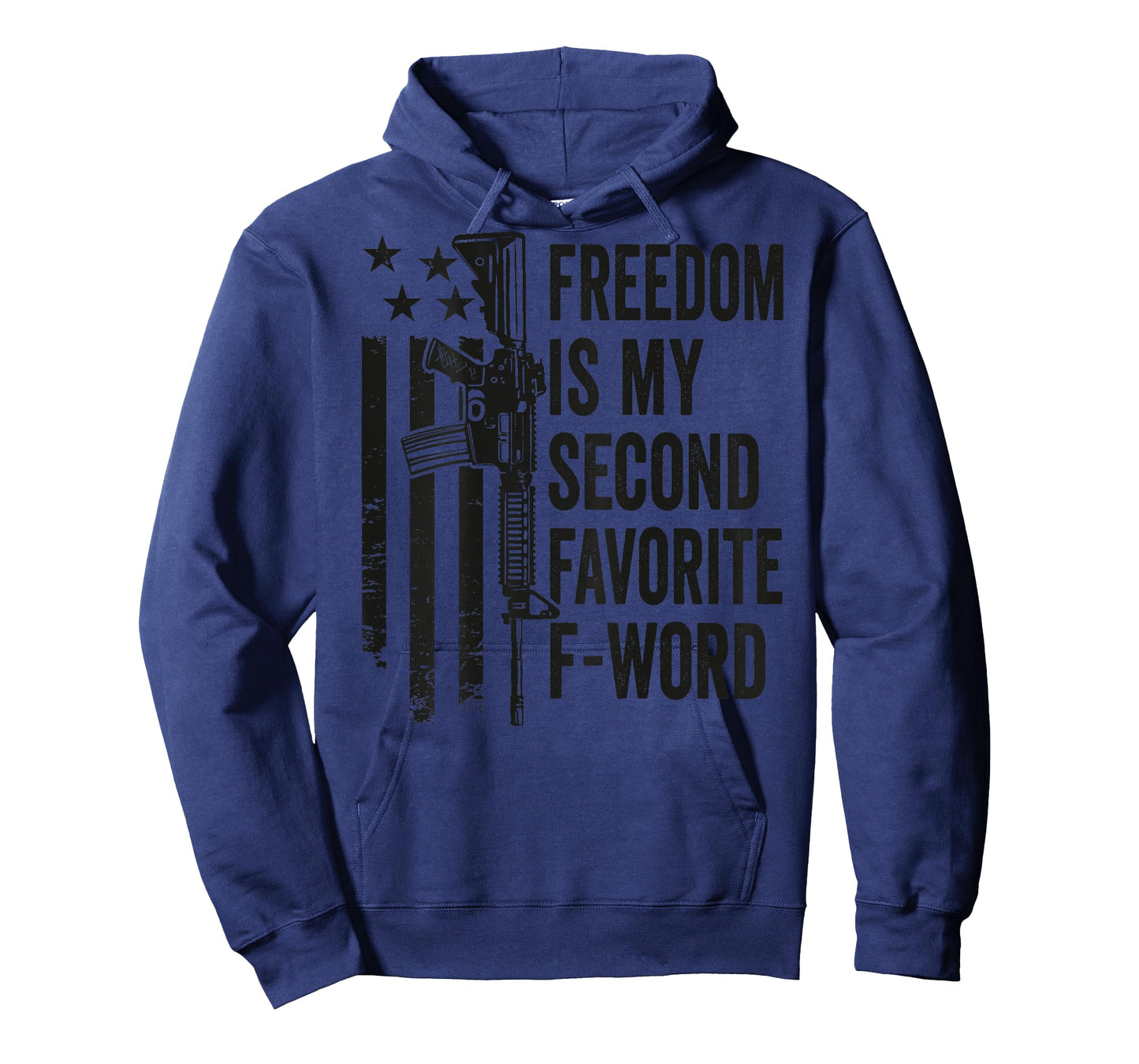 Freedom Is My Second Favorite F Word - Camo Gun - ON BACK T-Shirt
