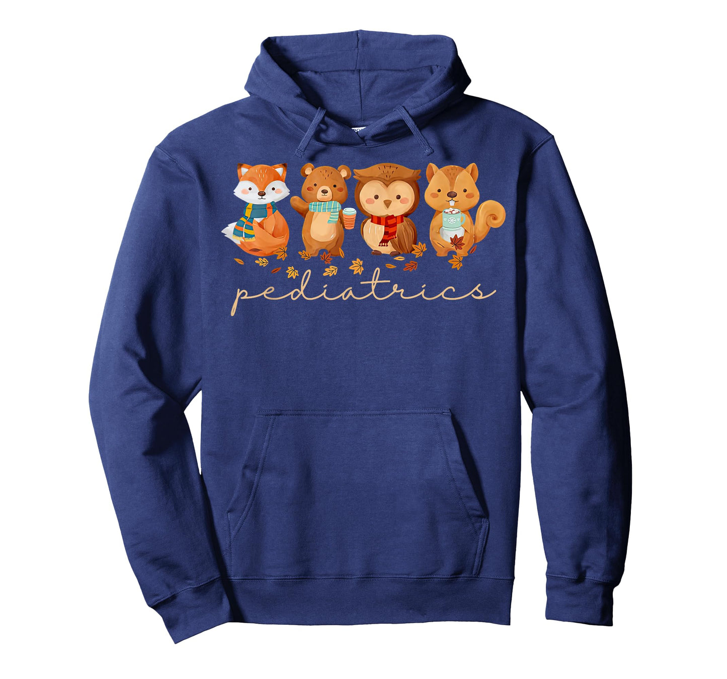 Cute Animals Pediatric Nurse Leaves Fall Thanksgiving PEDS T-Shirt