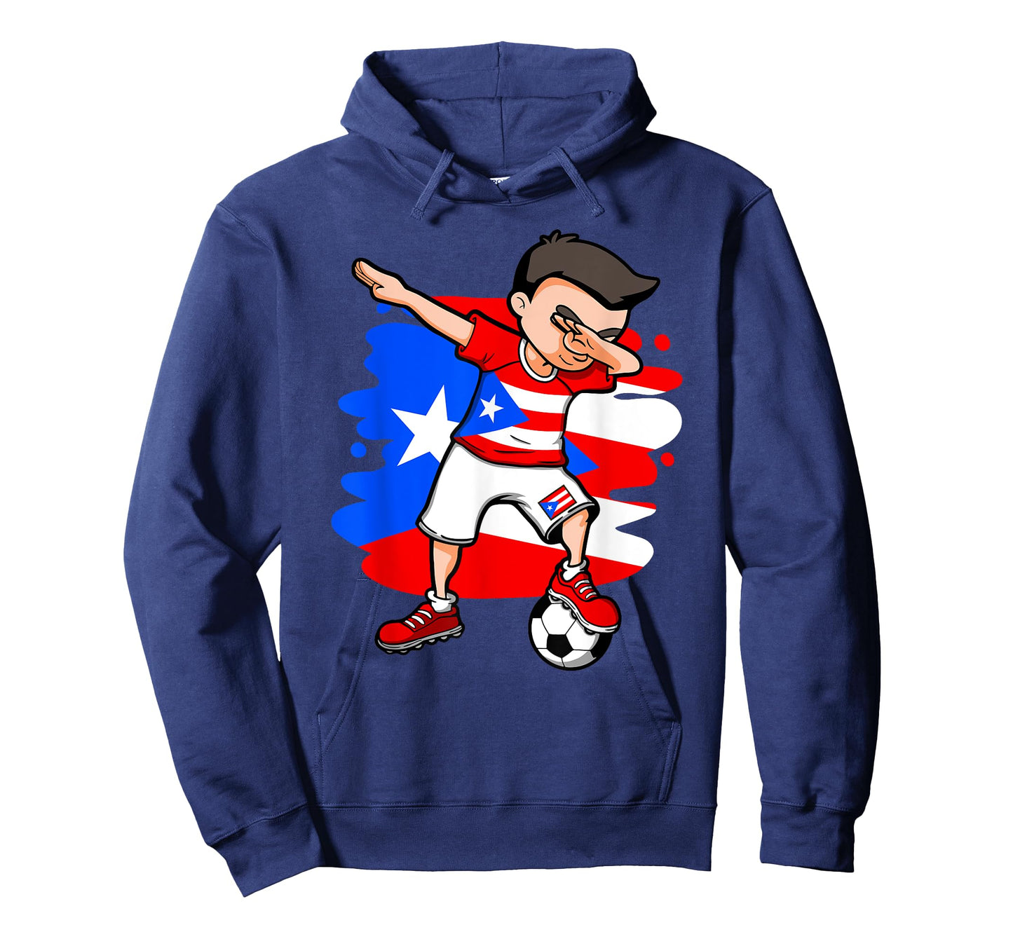 Dabbing Soccer Boy Puerto Rico Fans Jersey Puerto Rican Flag T-Shirt