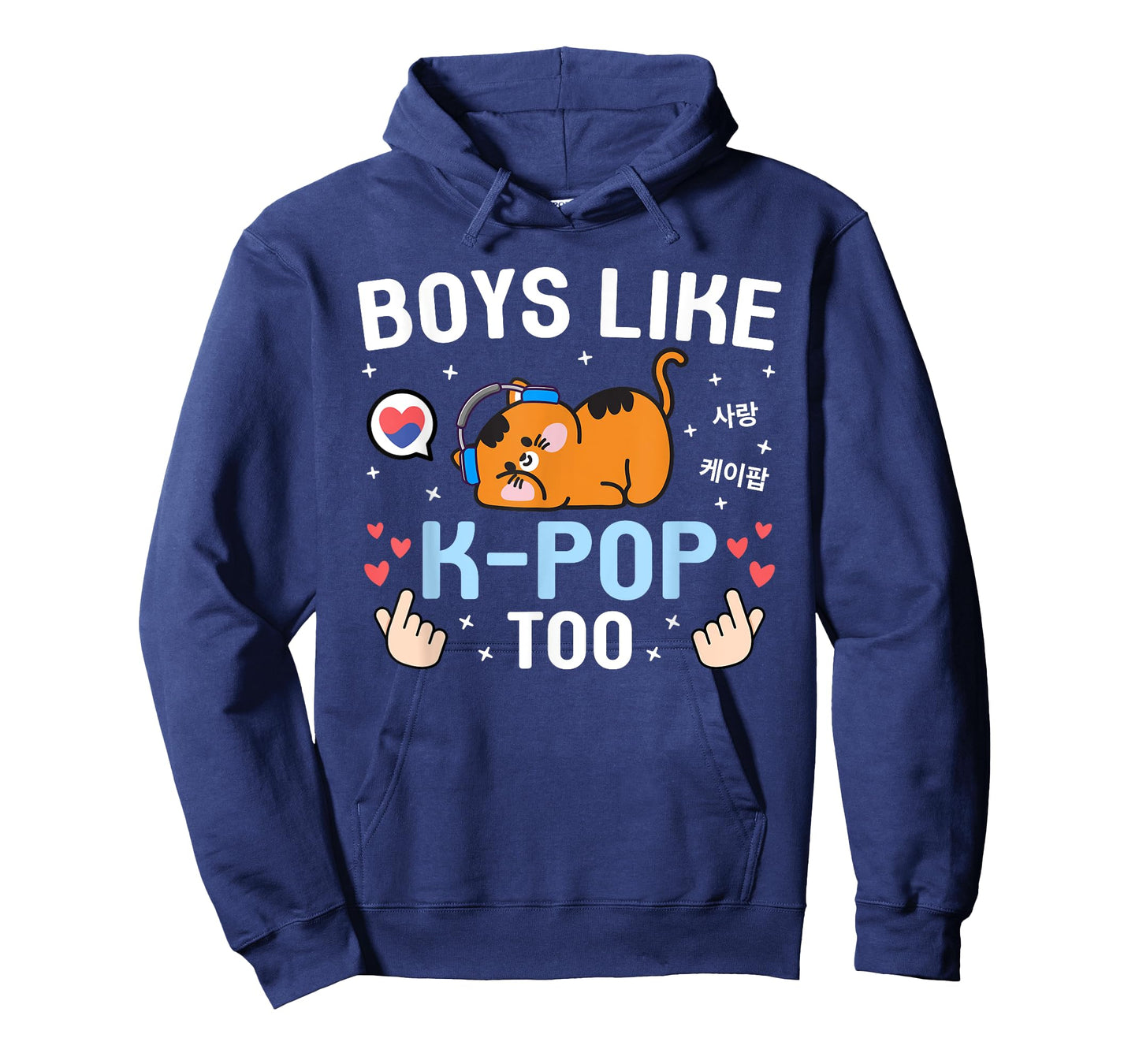 Boys Like K-Pop Too Cute Kawaii Cat Korean Music Kids K-Pop T-Shirt
