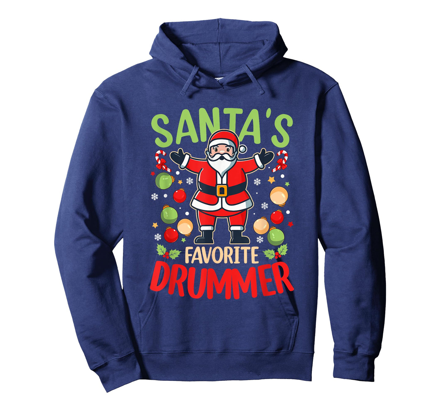 Santa's Favorite Drummer Christmas Party Pajama Xmas T-Shirt