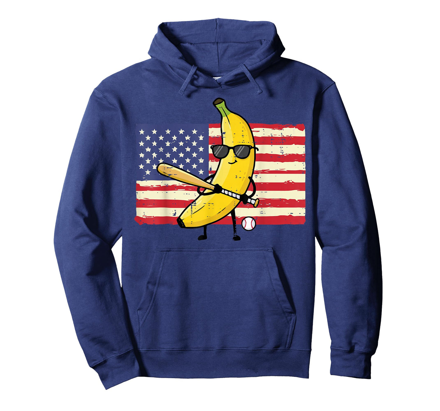 Banana US Flag Funny Fruit Patriotic Men Boys Kids T-Shirt