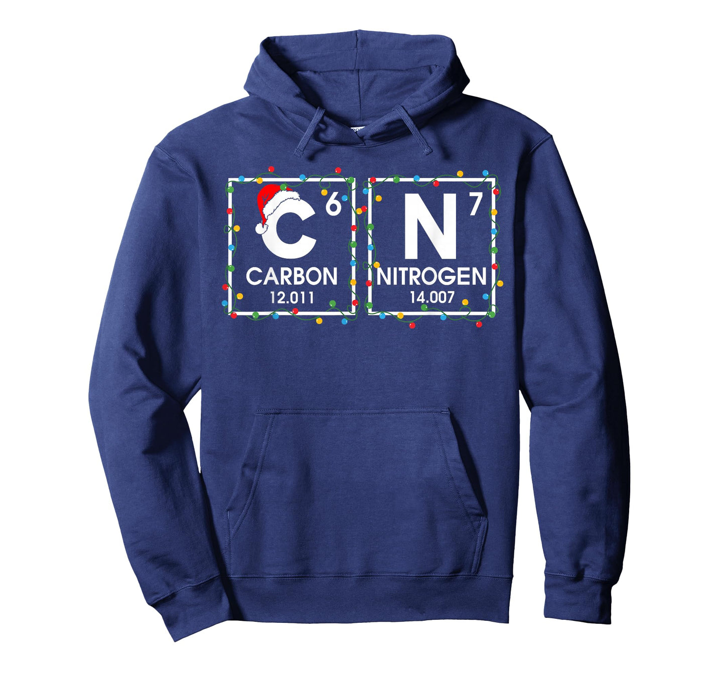Six Seven Christmas Carbon Nitrogen 67 Funny Science Teacher T-Shirt