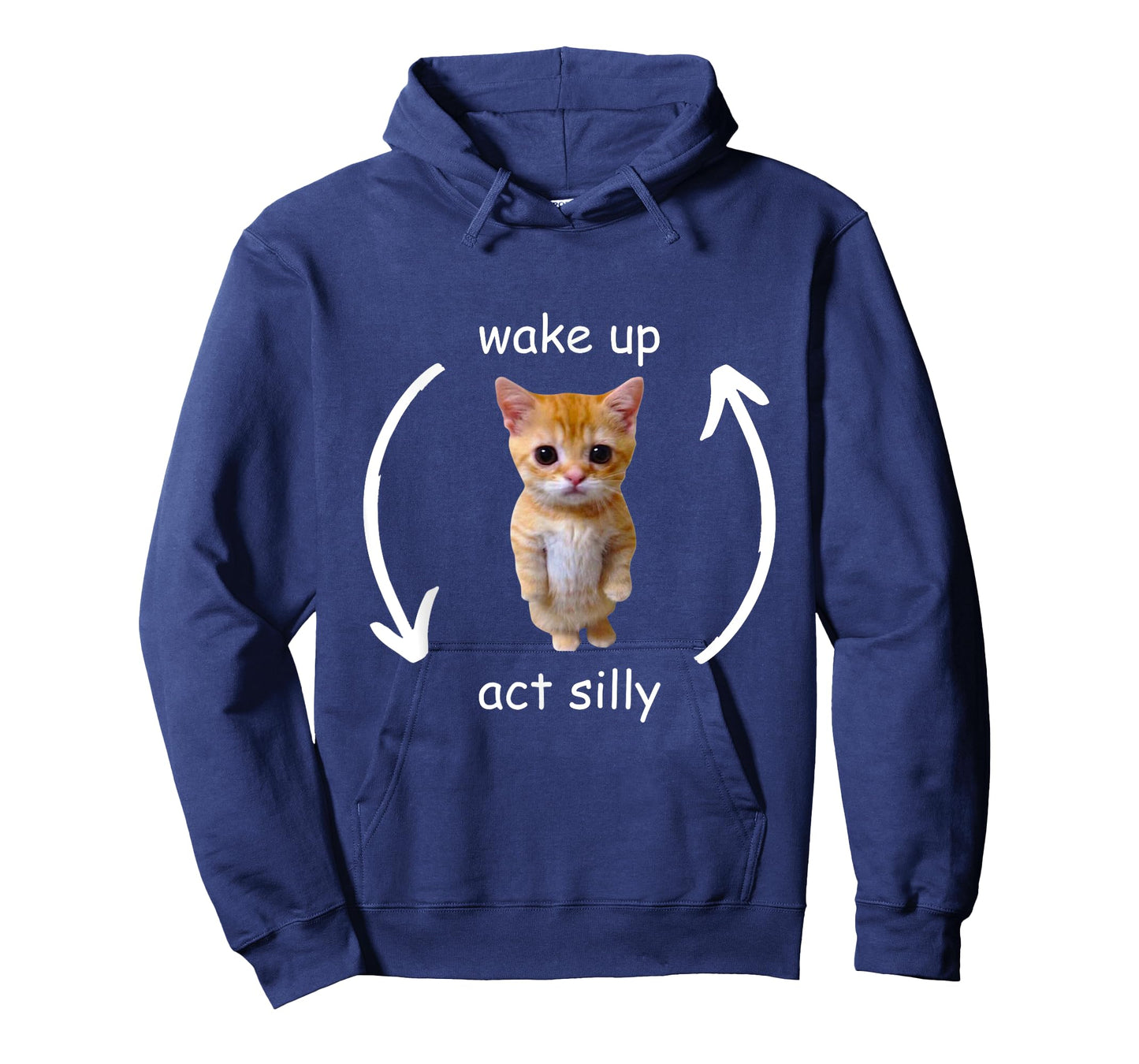 Wake Up Act Silly Cute Funny Cat Meme T-Shirt