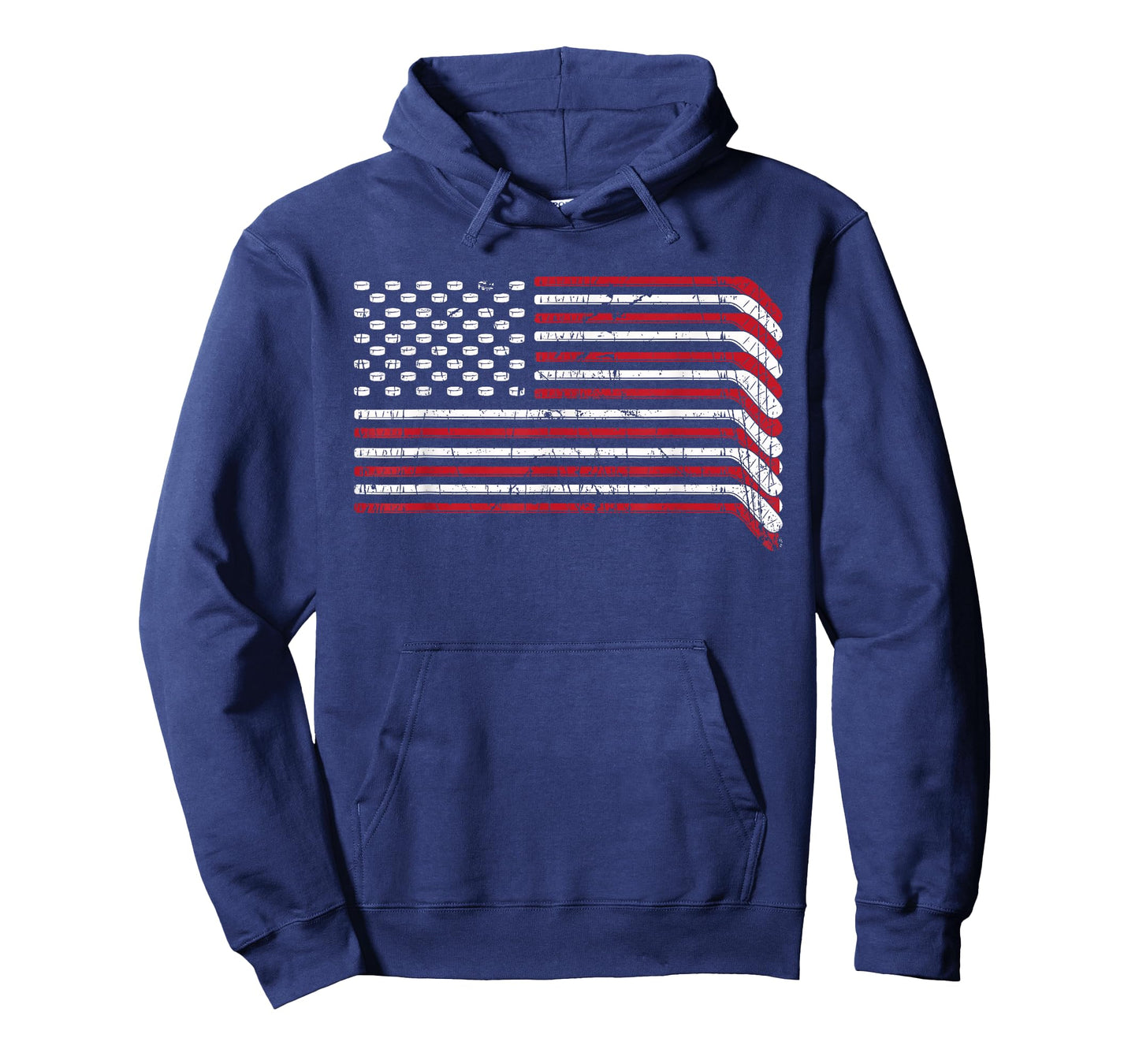 USA Flag Hockey Sticks American Pride 4th of July Ice Hockey T-Shirt