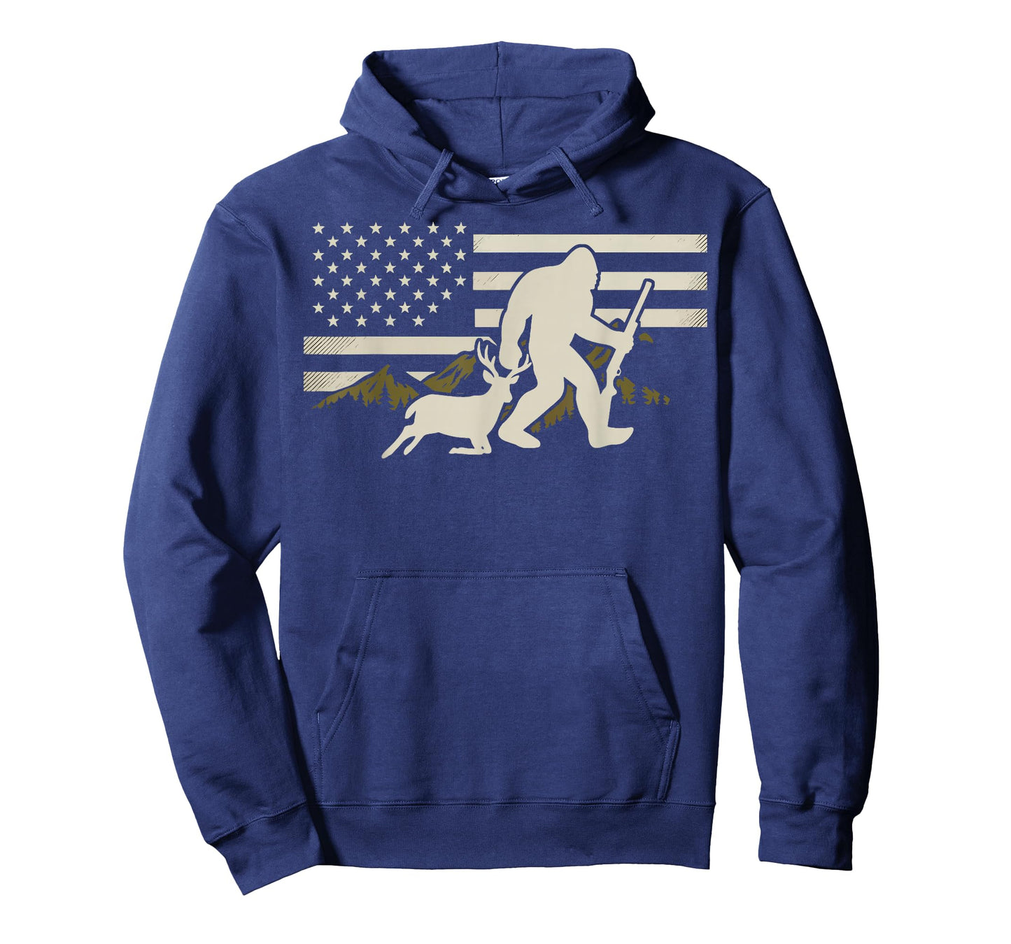 Bigfoot Deer Hunting USA Flag Deer Hunting Buck Season T-Shirt