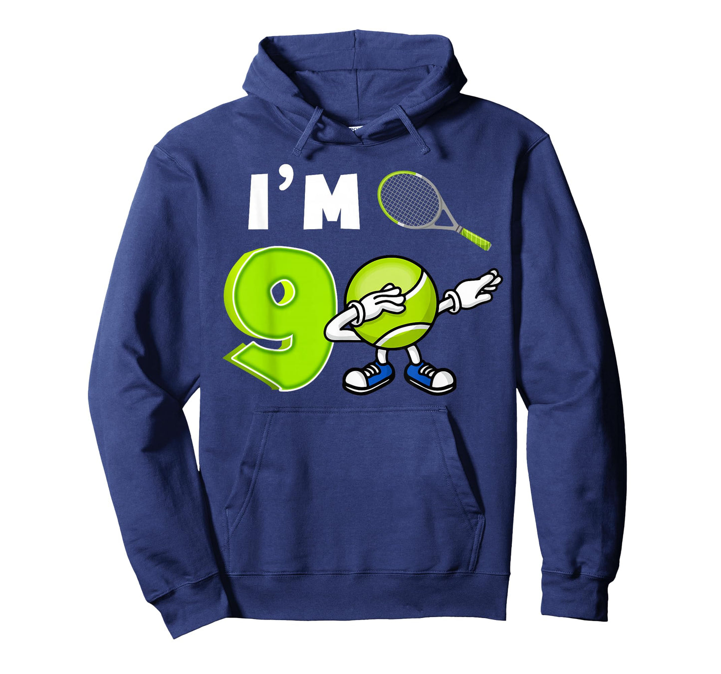 Cool I'm 9 Dabbing Tennis 9th Birthday Party 9 Years Old T-Shirt