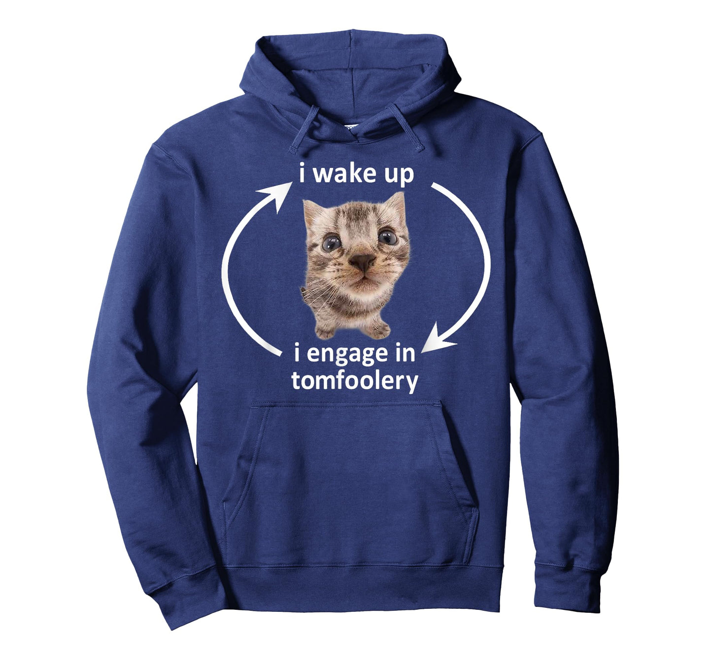 I Wake Up I Engage In Tomfoolery Funny Cat Meme Men Women T-Shirt
