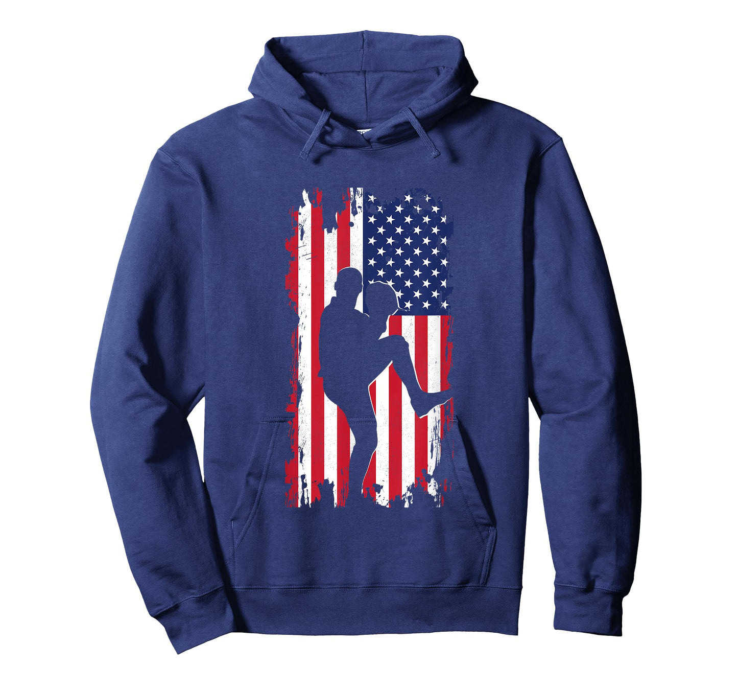 American Flag Pitcher Baseball Apparel - Baseball T-Shirt