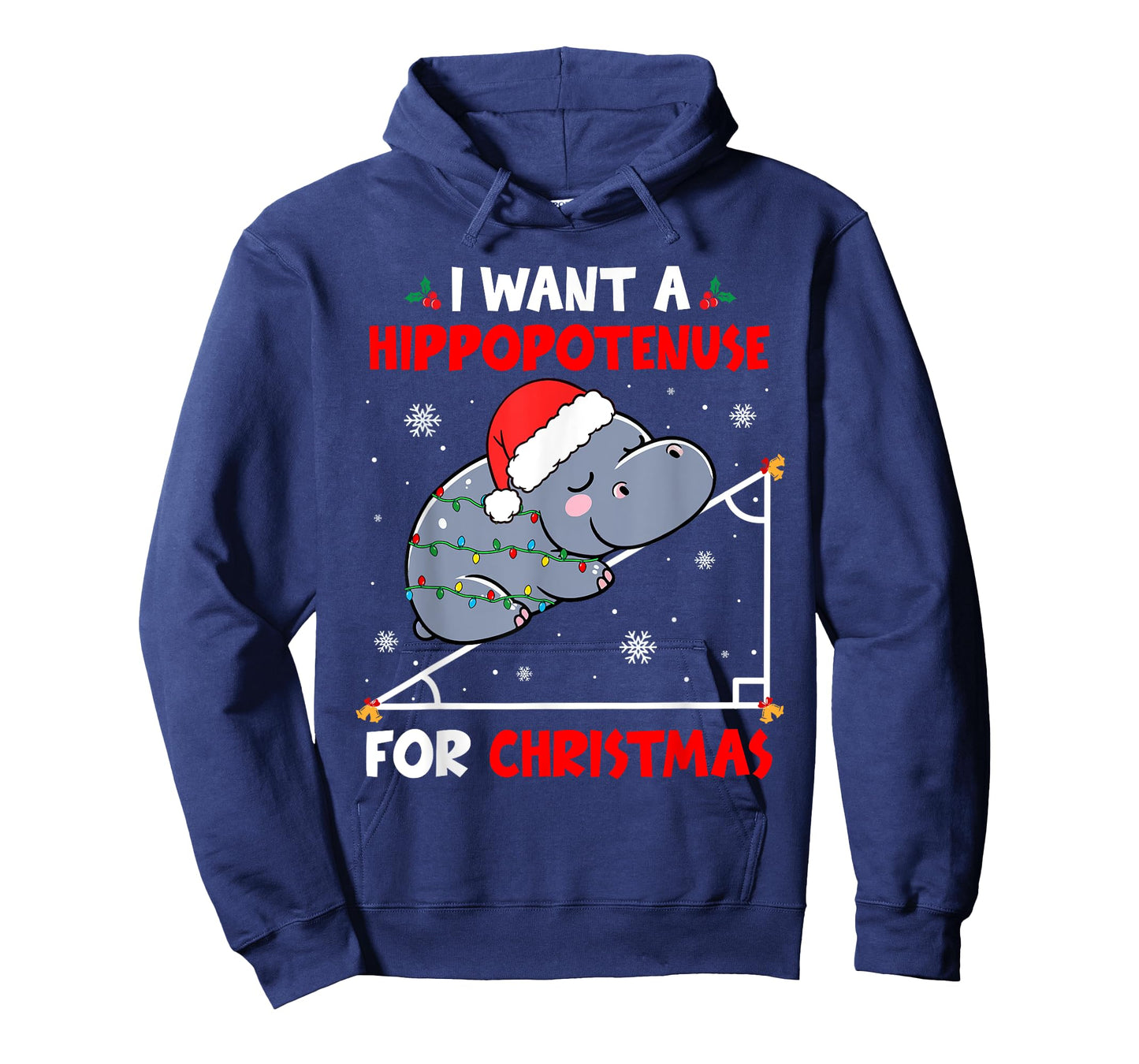 A Hippopotamus For Xmas Hypotenuse Math Teacher Students T-Shirt