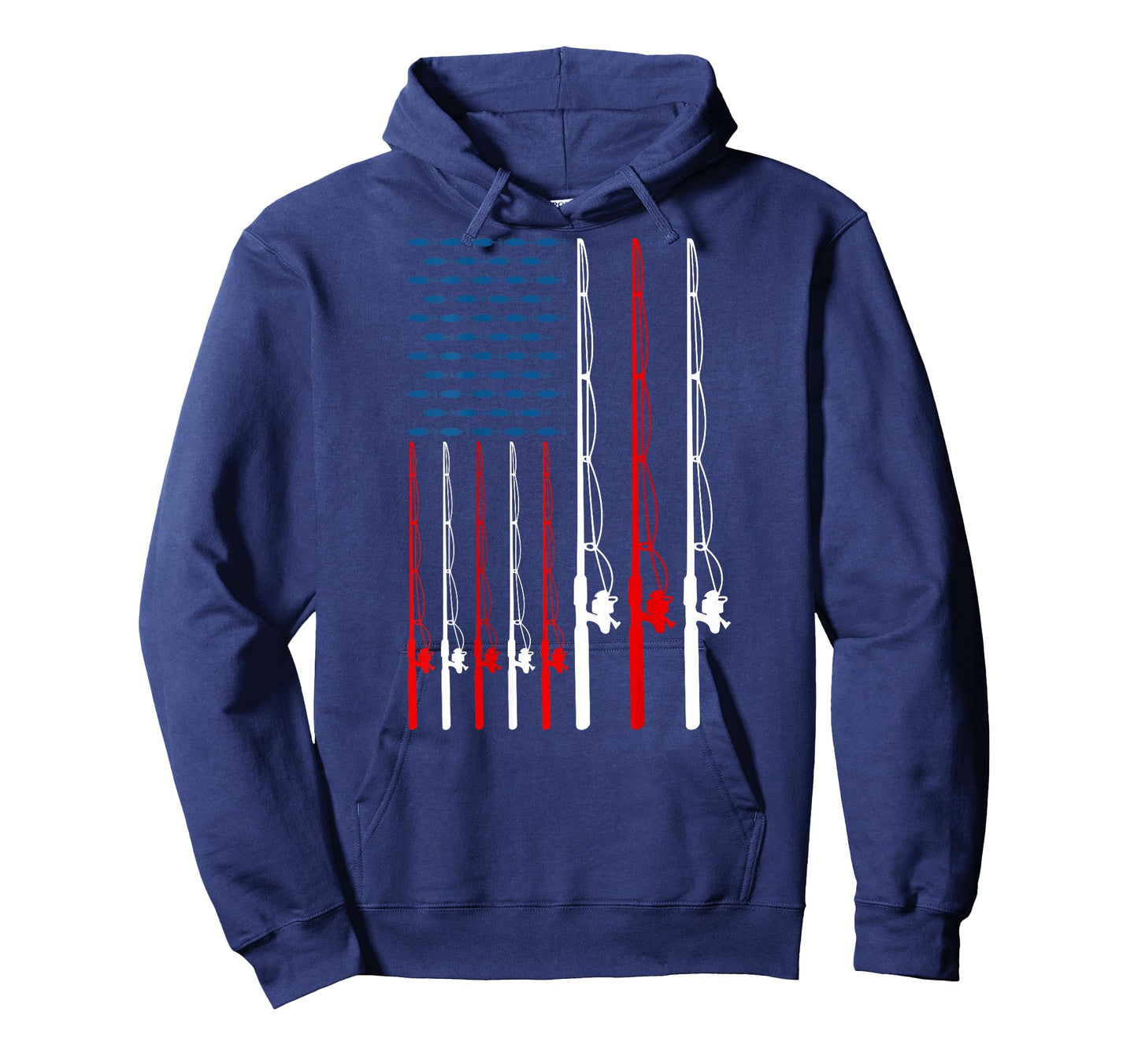 American Flag Fishing Rod Fishing Lover Funny Fisherman T-Shirt