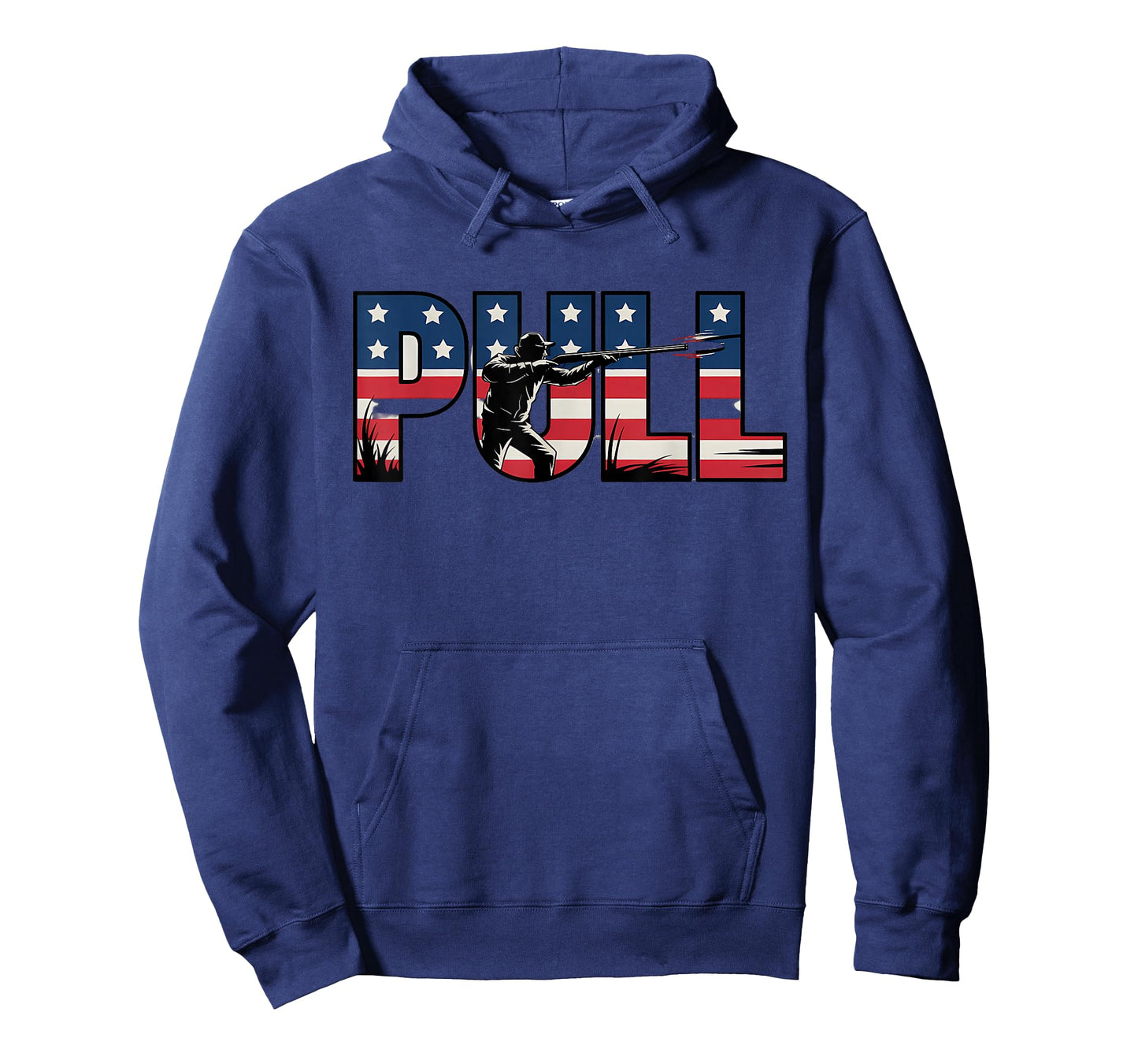 Skeet Trap Clay Pull Skeet Trap Shooting American Flag T-Shirt
