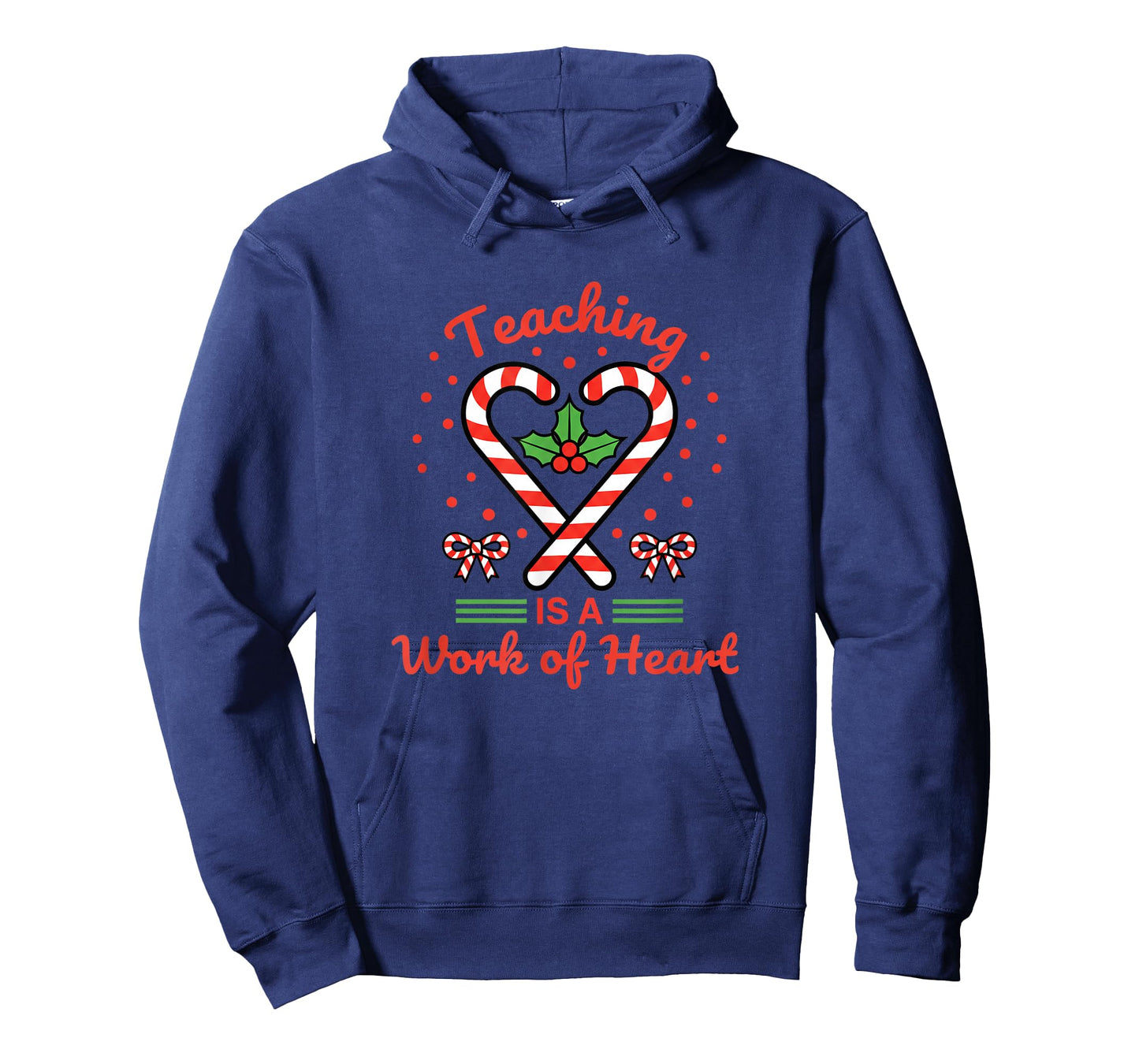 Teacher Teaching is A Work of Christmas Candy Cane T-Shirt