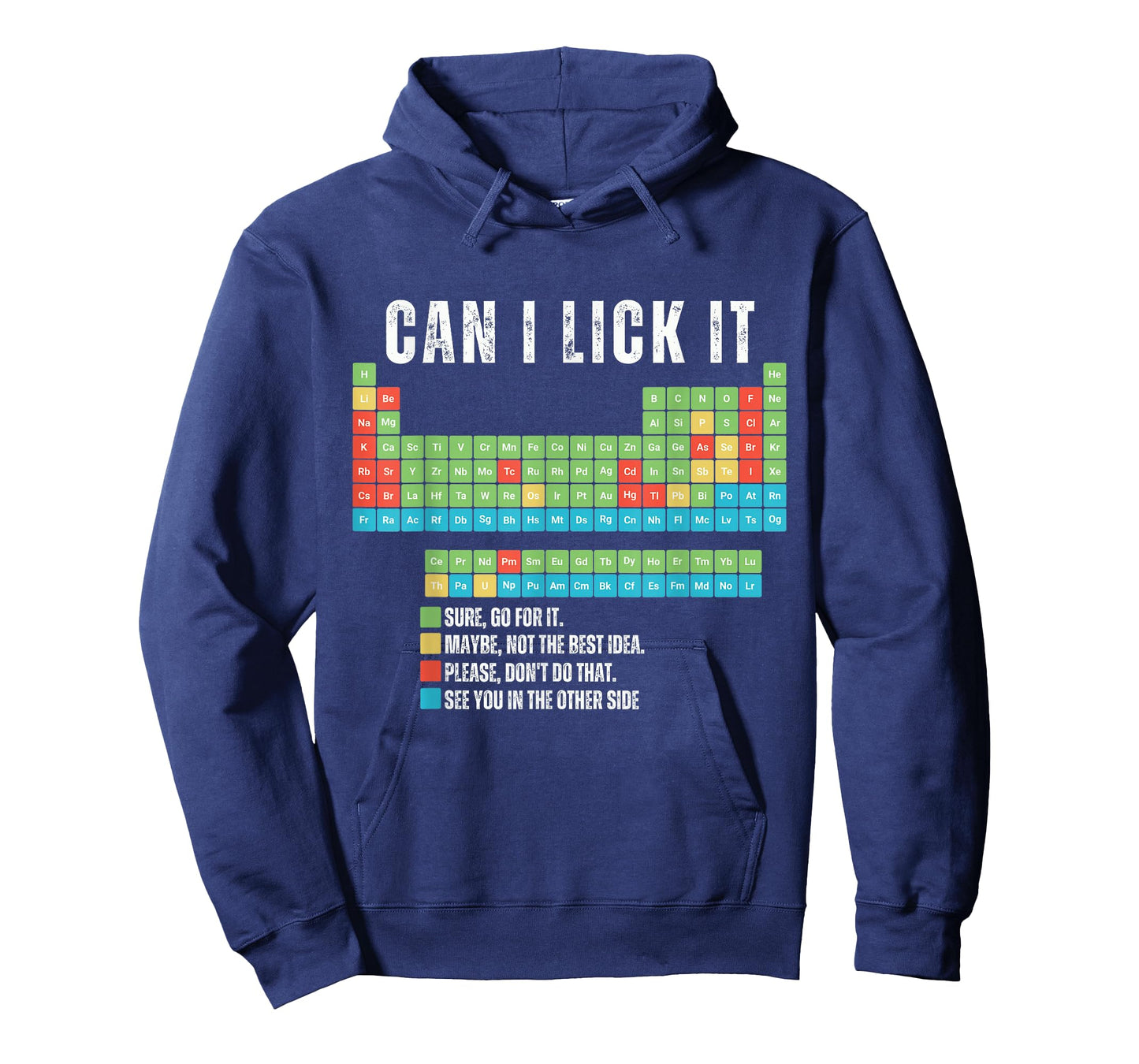 Can I Lick It Tee Funny Periodic Table of Elements Science T-Shirt
