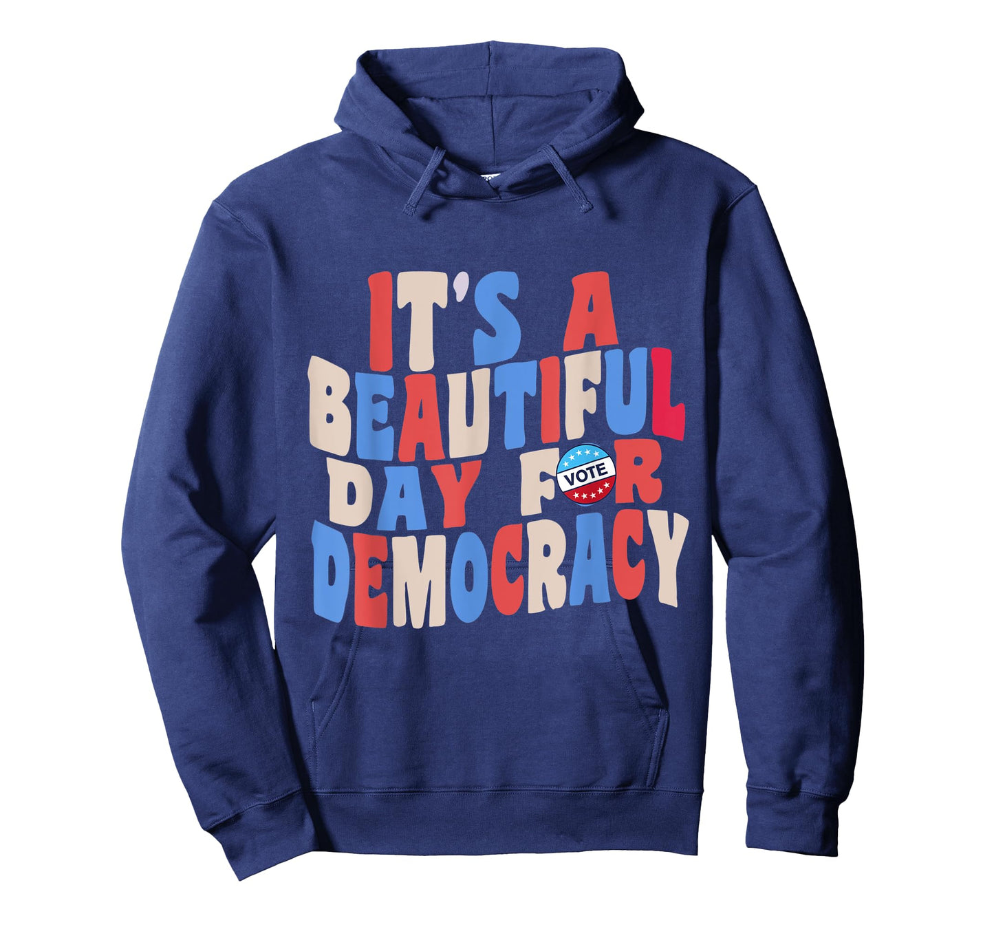 Beautiful Day for Democracy Retro Democrat Election Day Vote T-Shirt