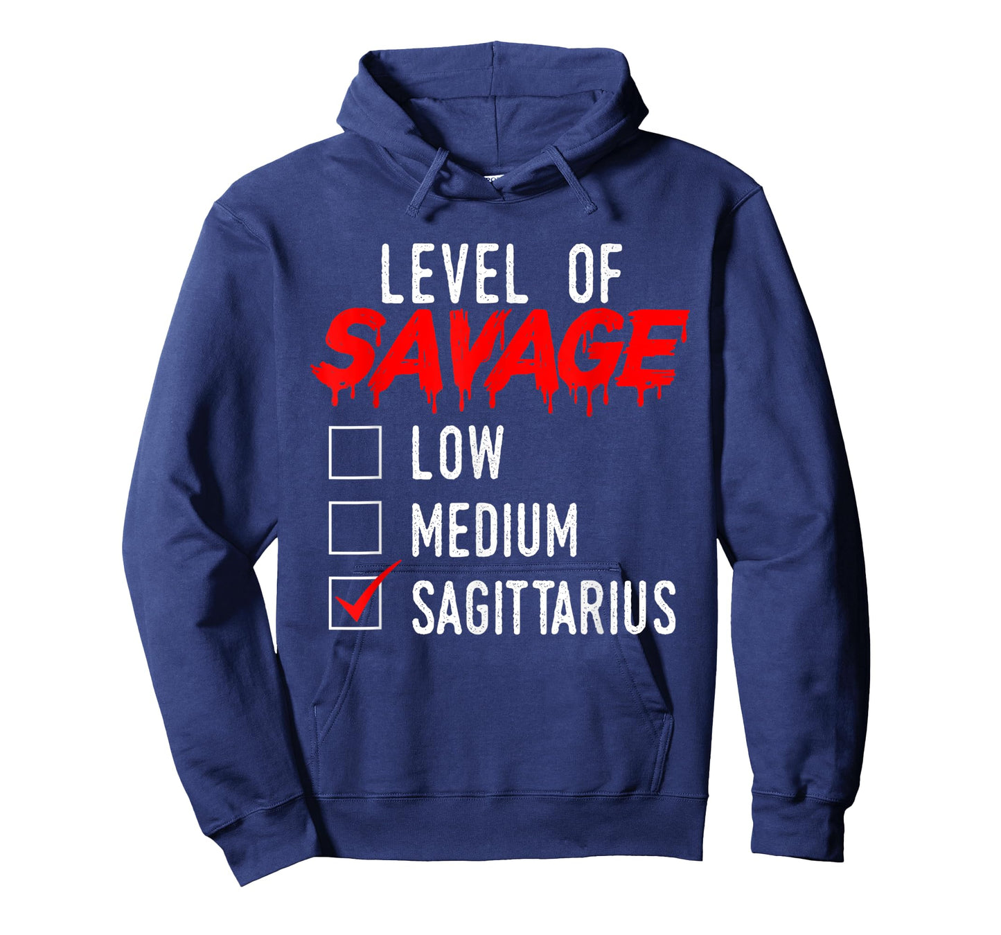 Level of Savage Sagittarius Zodiac Star Sign Astrology T-Shirt