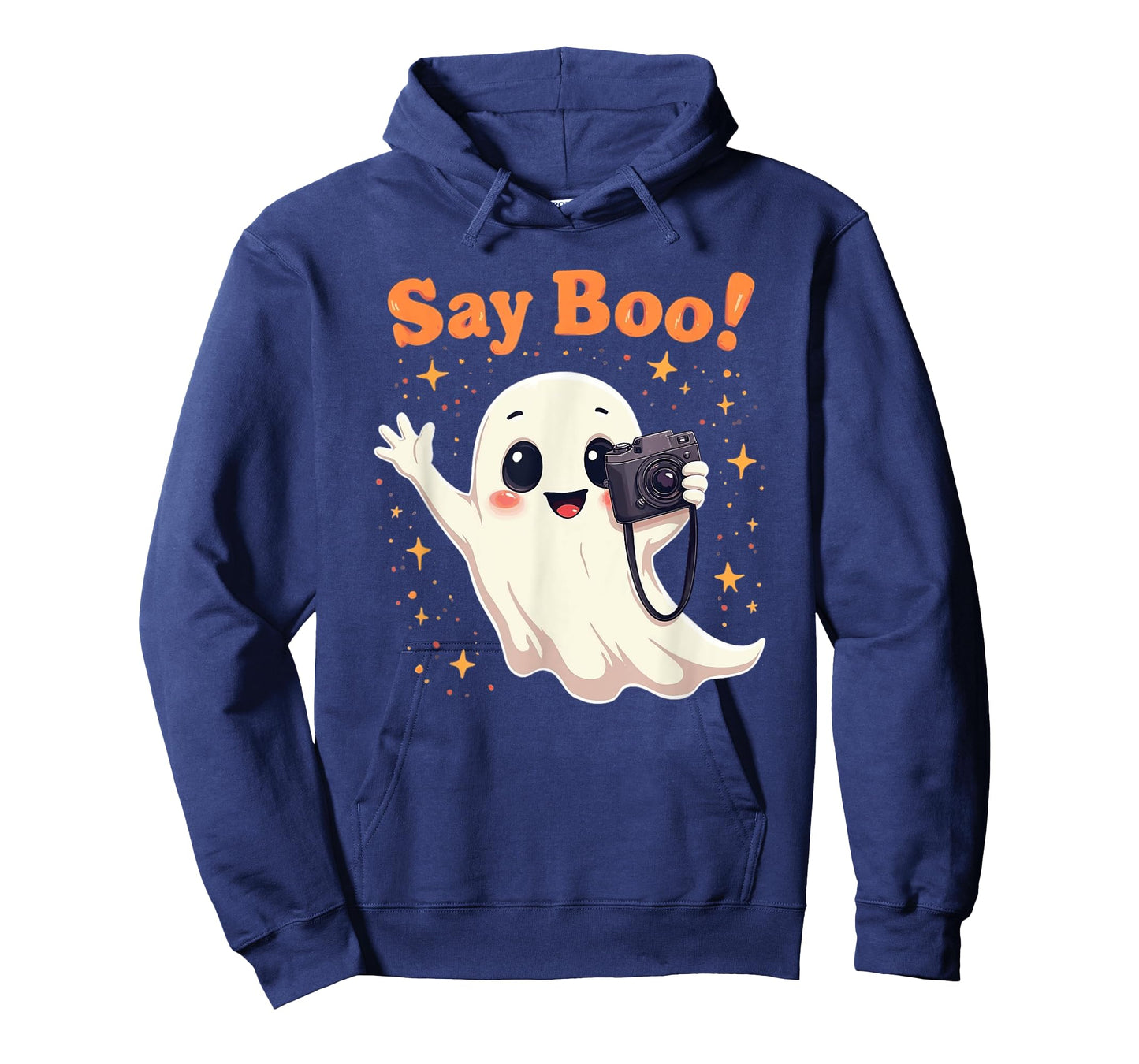 Funny Photographer Ghost Camera Pun Say Boo Retro Halloween T-Shirt
