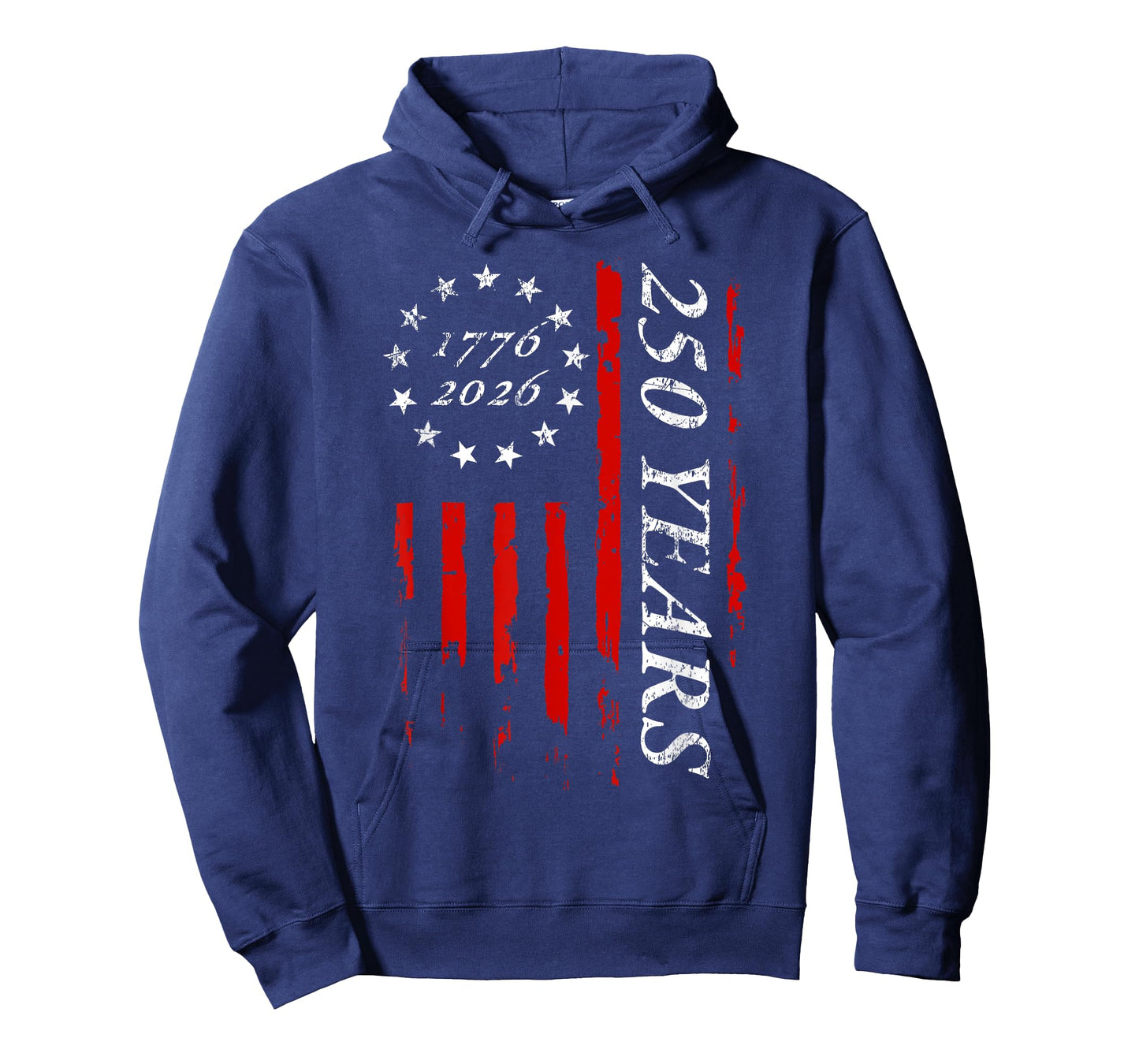 250 Years 13-Star Betsy Ross American Flag 4th of July 1776 T-Shirt