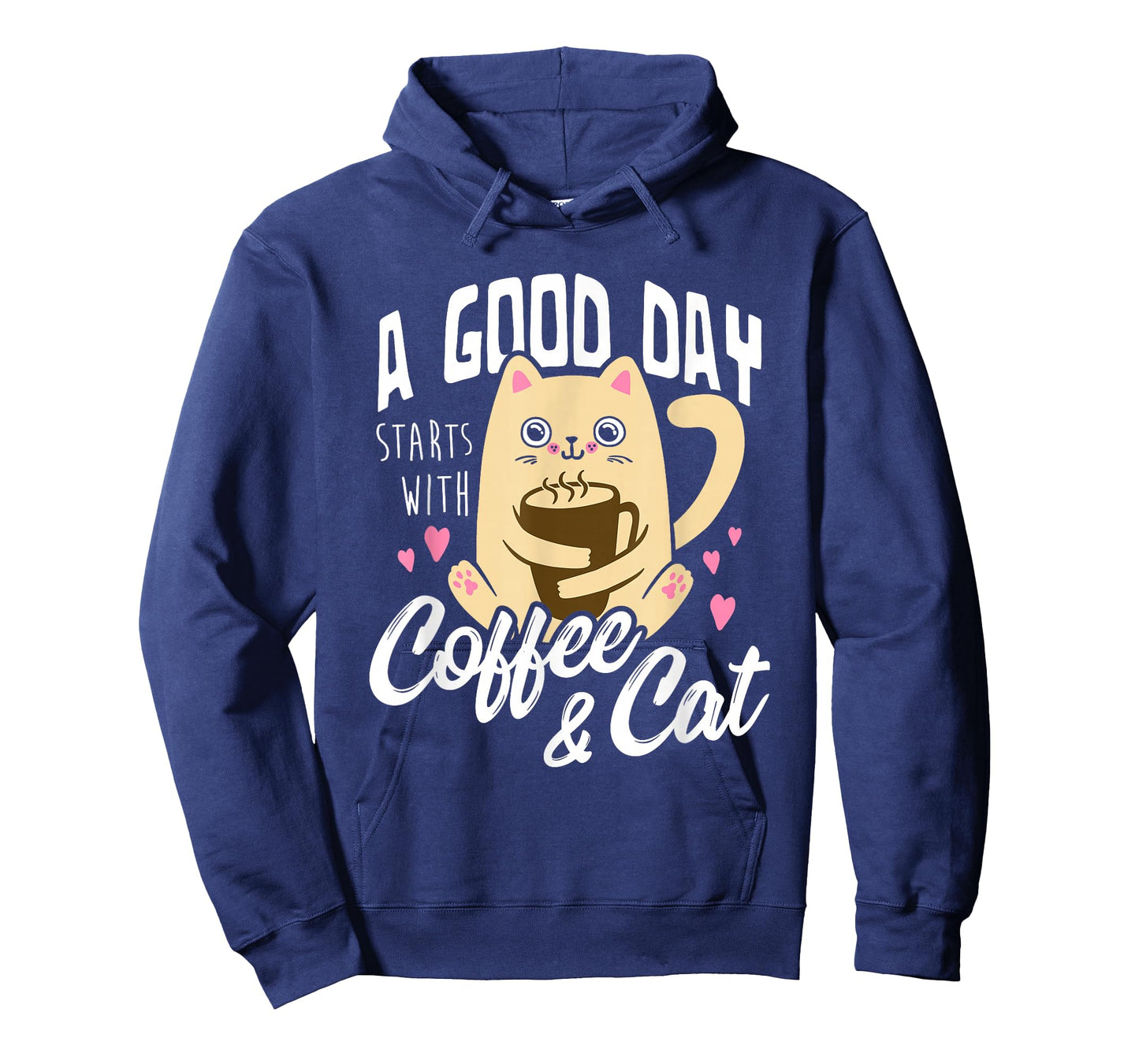 Cat & Coffee Mug - Funny Cat Lover Gift T-Shirt for Men Women