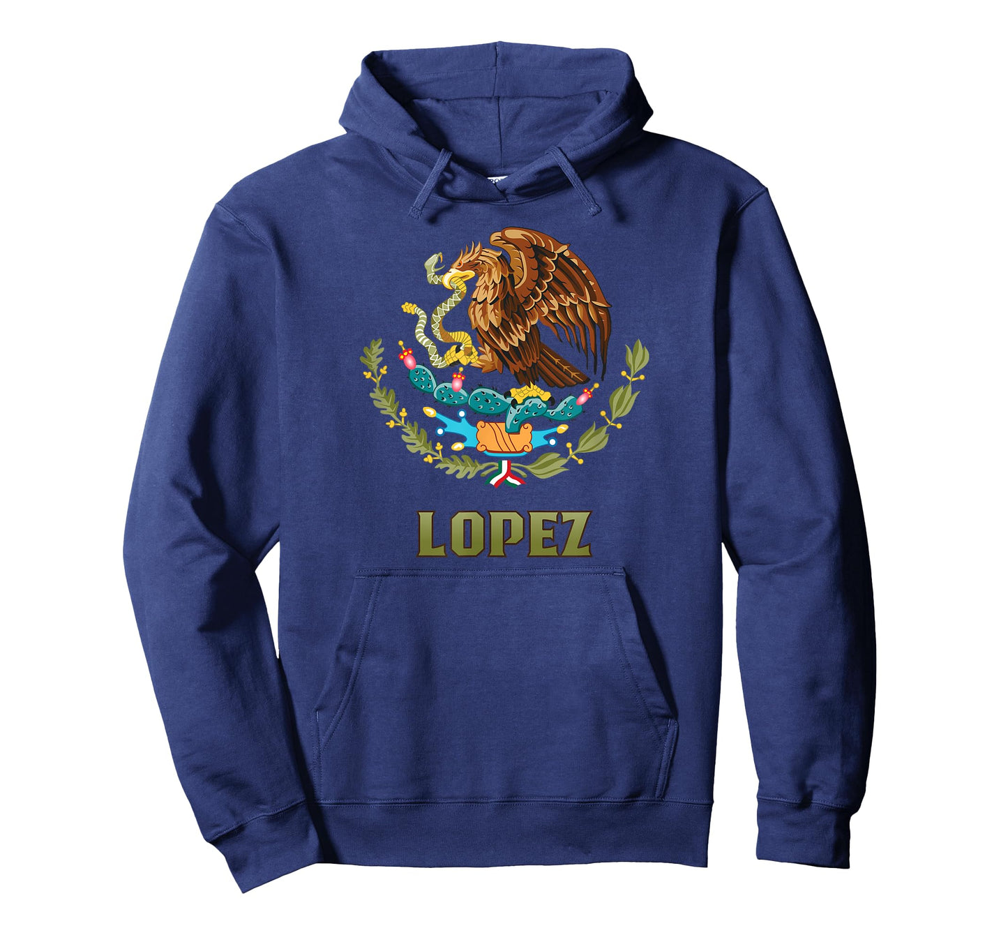Lopez Nombre Last Name Mexican Flag Mexico Emblem T-Shirt