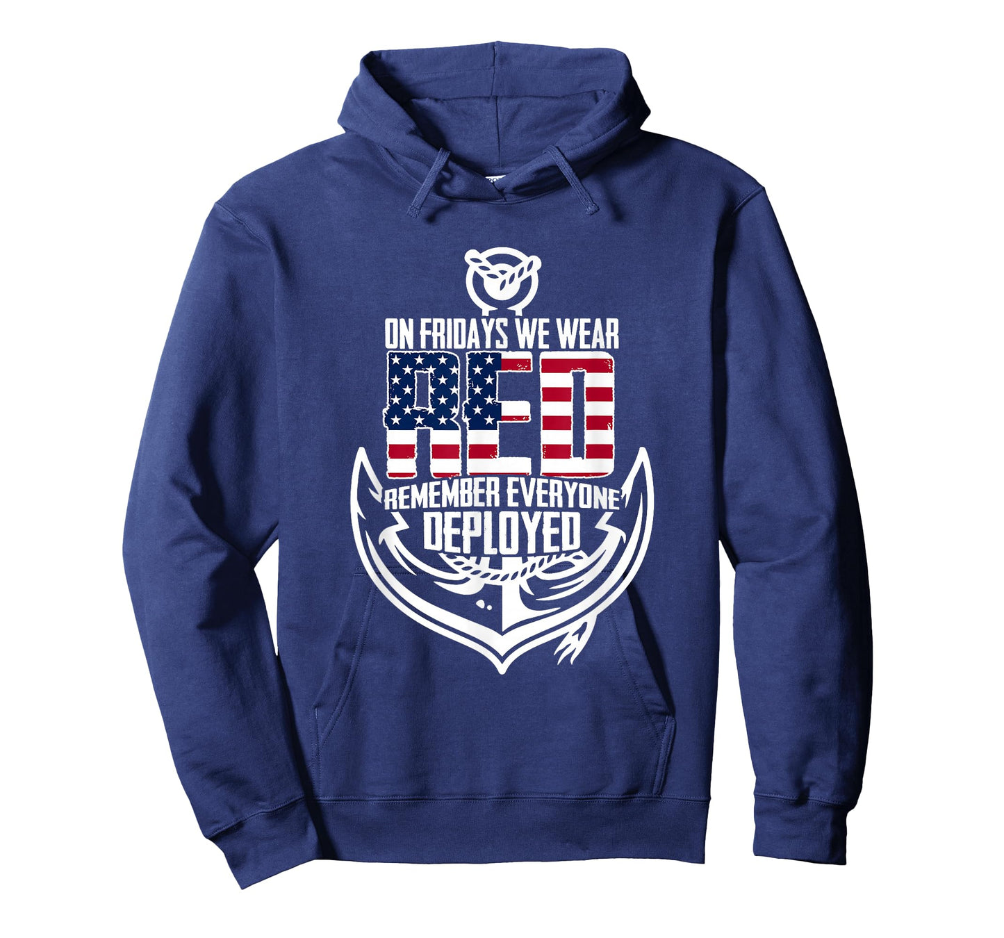 On Fridays We Wear Red Remember Everyone Deployed Navy T-Shirt