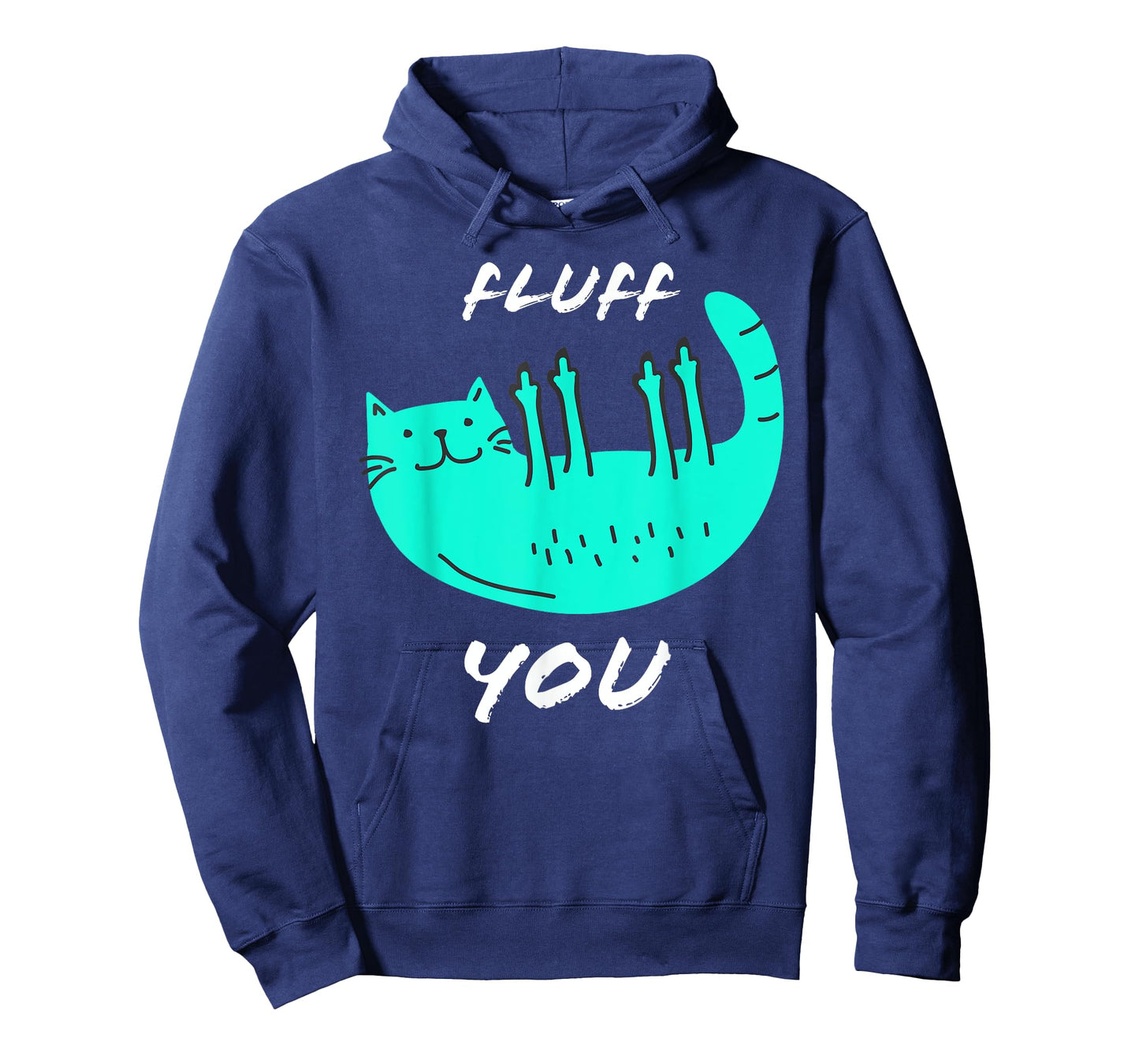 Cat Flipping Off Shirt Cat Giving Middle Finger Fluff Off T-Shirt for Men Women