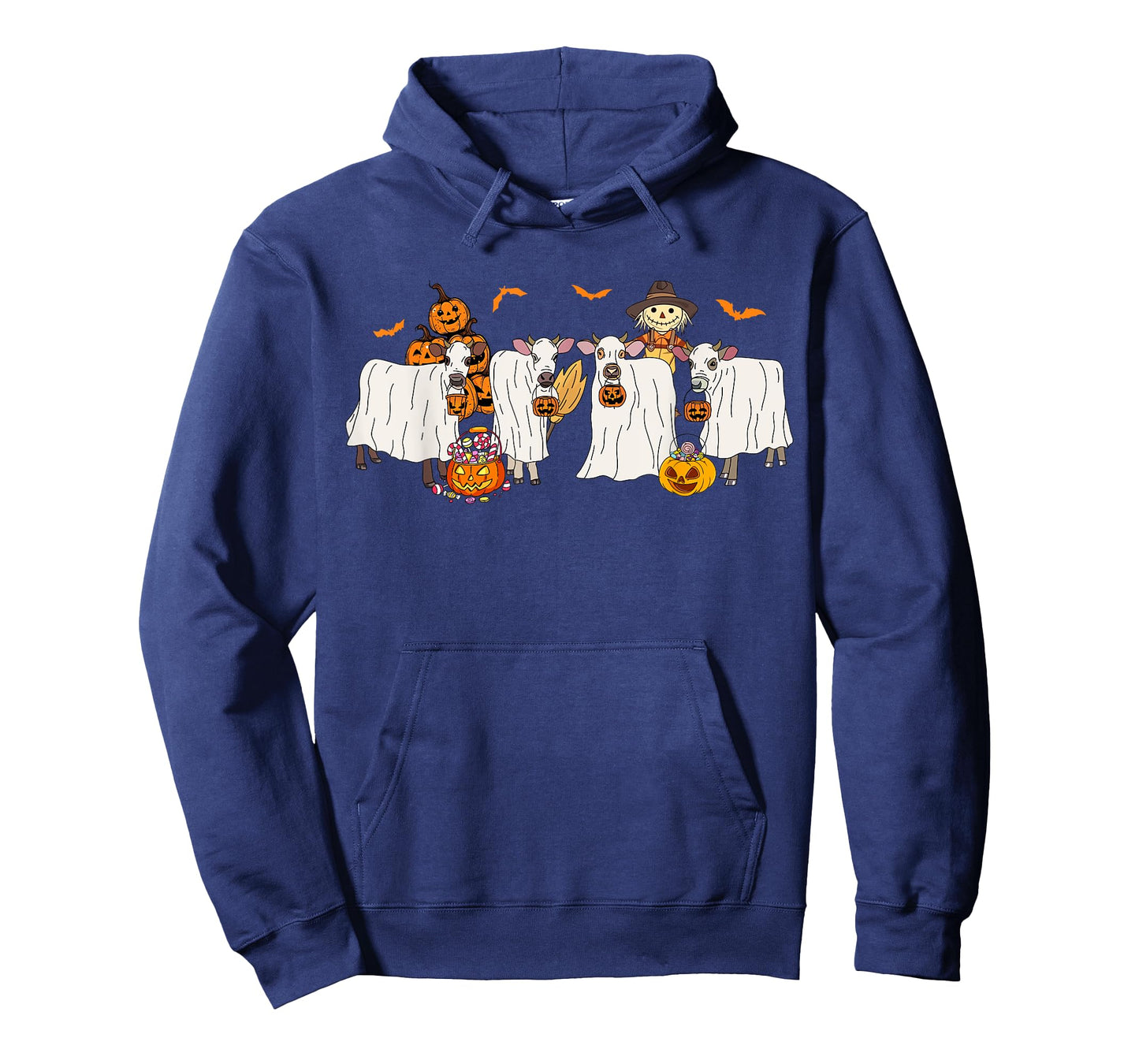 Cow Dressed As Ghost Farm Animal Halloween Costume T-Shirt