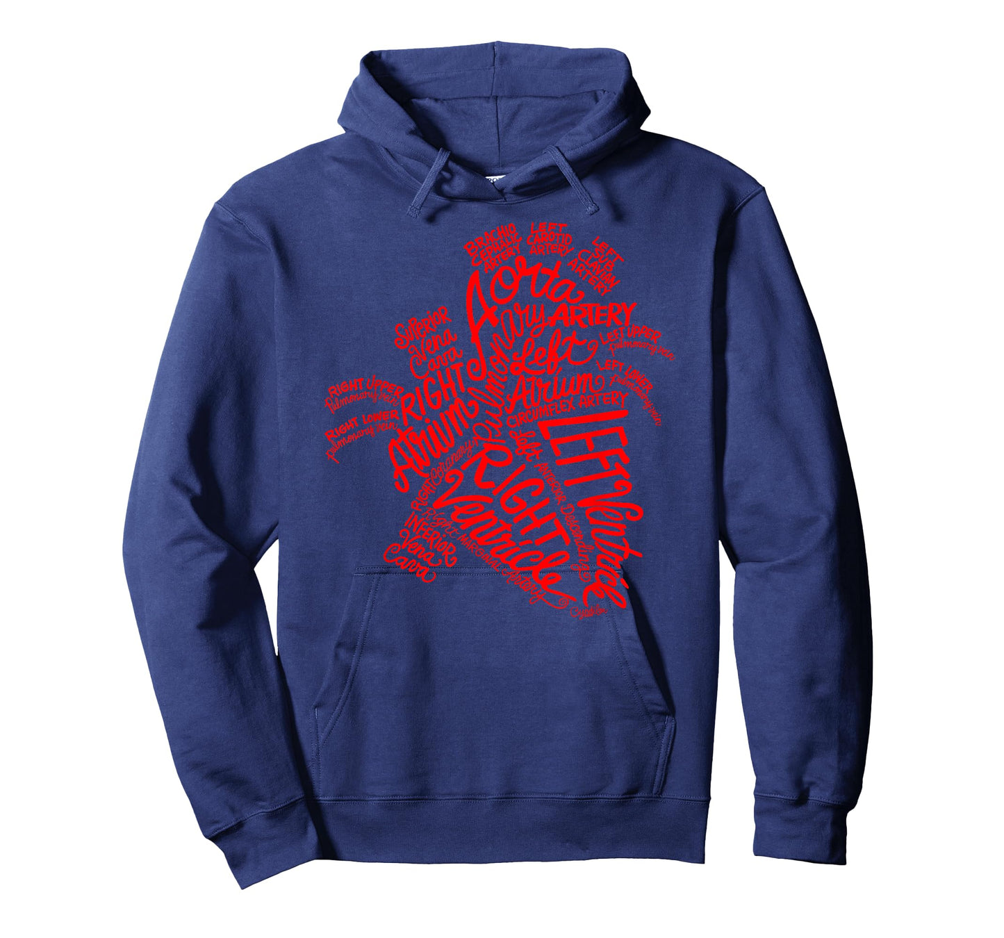 Anatomical Heart Word Art in Red T-shirt for Men Women Kids T-Shirt