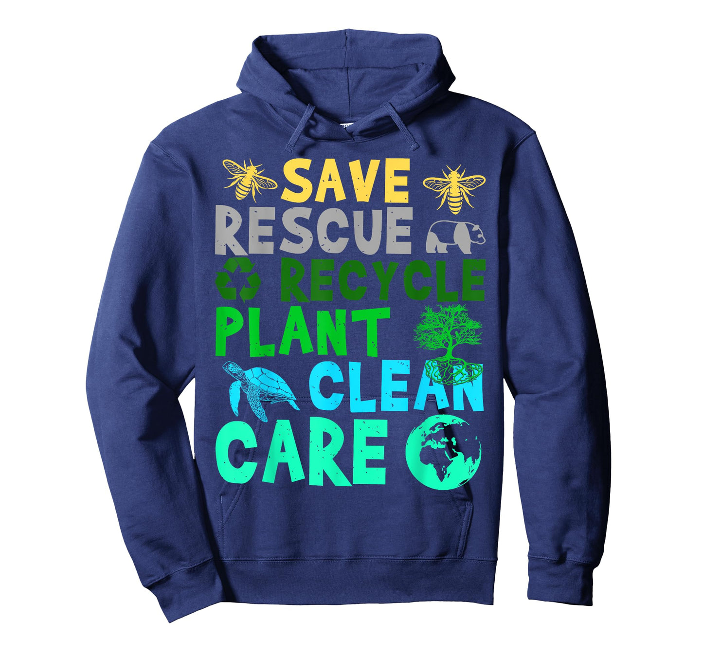 Earth Day Save Bees Rescue Animals Recycle Plastict 2022 T-Shirt
