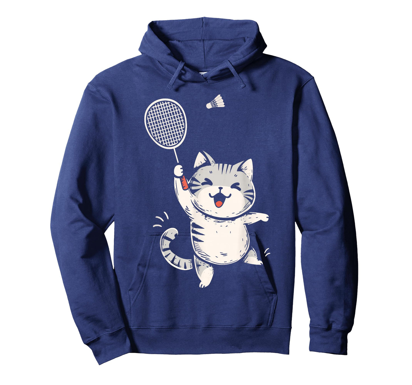 Funny Badminton Cat Cute Kitty Badminton Player Shuttlecock T-Shirt