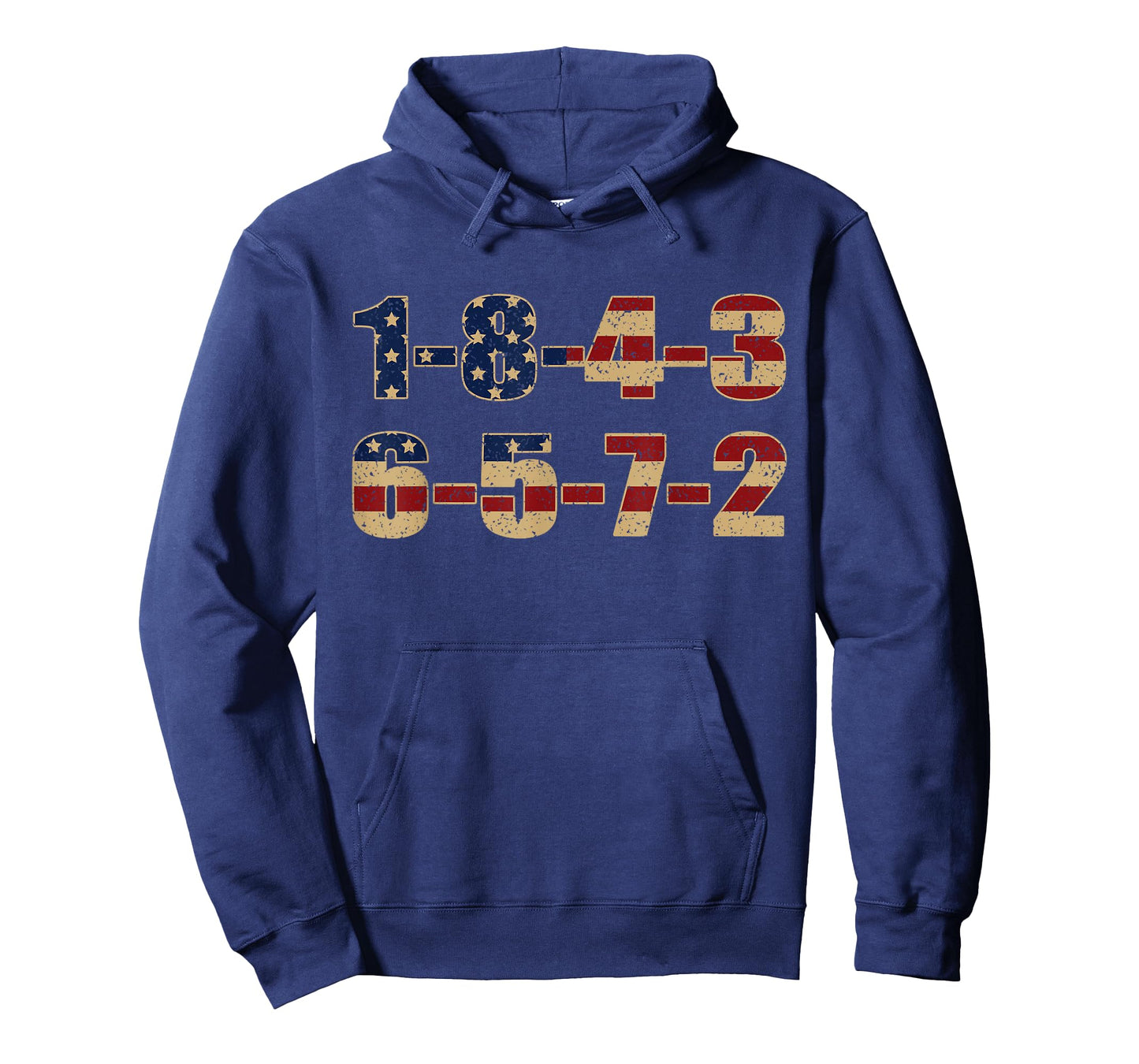 USA Flag 18436572 Firing Order Small Block Engine V8 Block T-Shirt