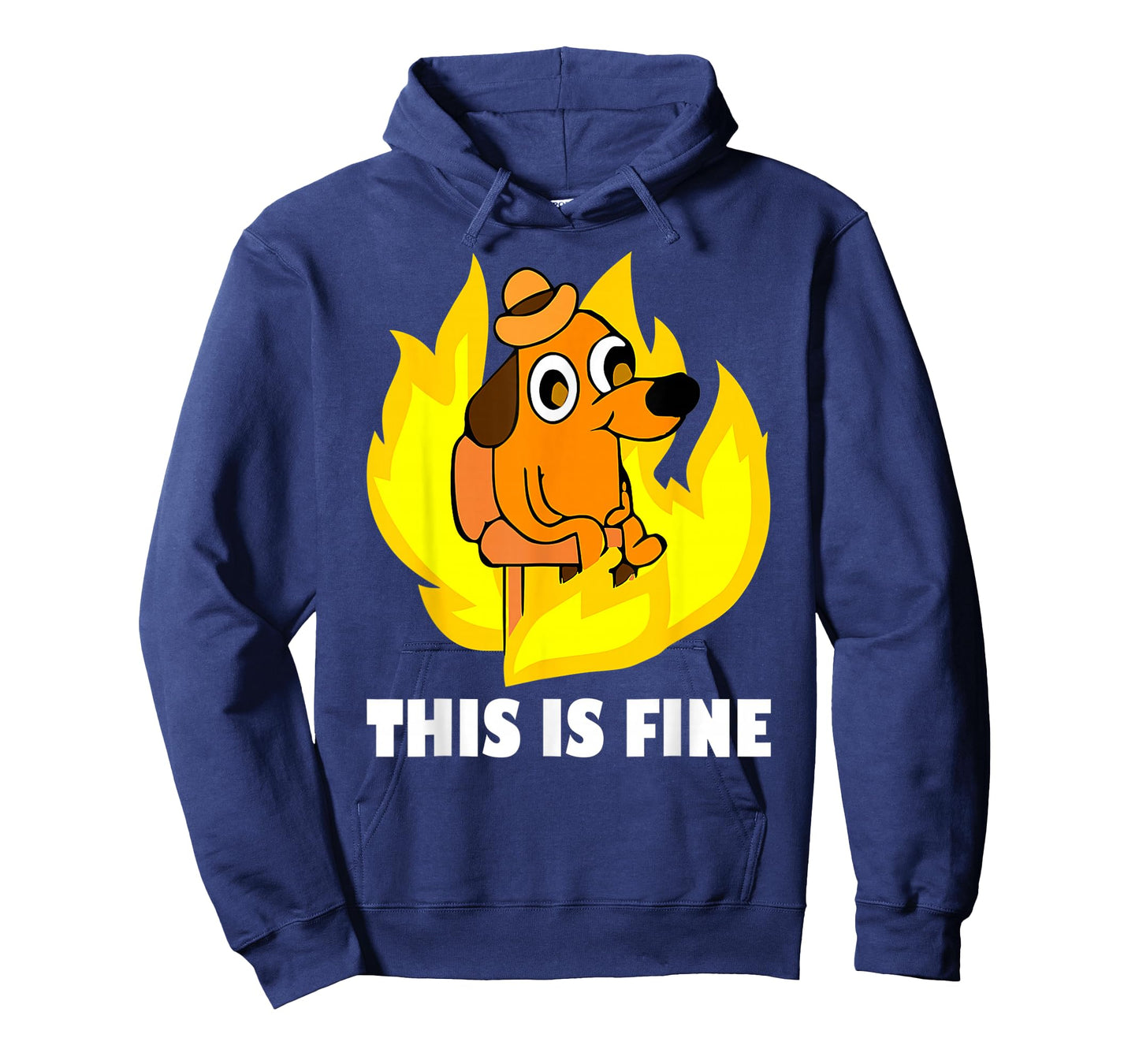 It's Fine I'm Fine Everything is Fine Dog Burning Funny Meme T-Shirt