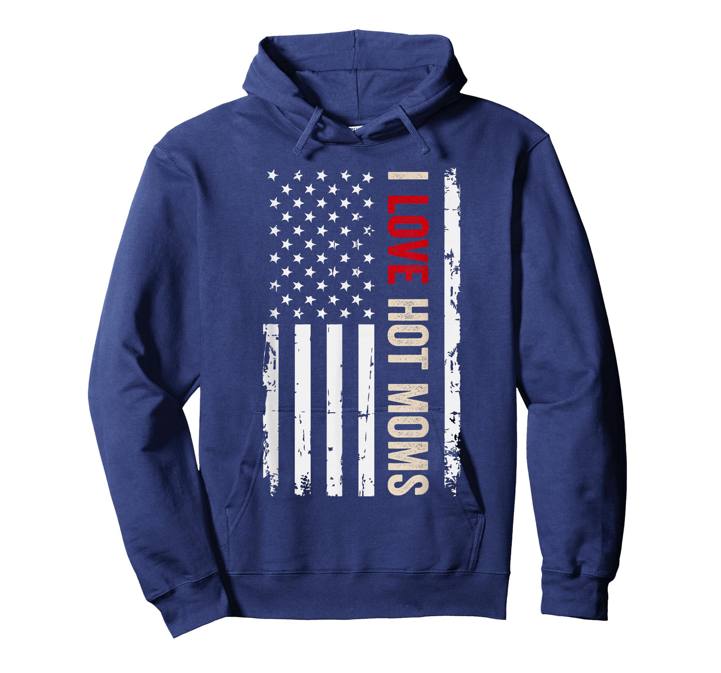 I Love Hot Moms American USA Flag T-Shirt