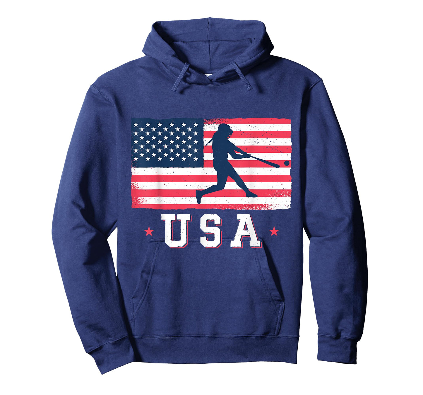 USA Flag Team Softball 4th of July T-Shirt