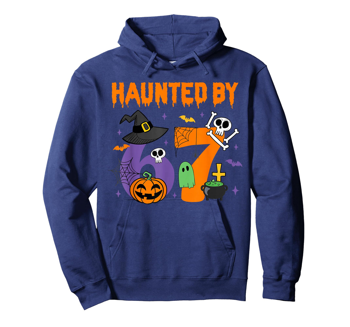 Haunted by 67 โ Funny Six Seven Meme 6 7 Halloween Costume T-Shirt