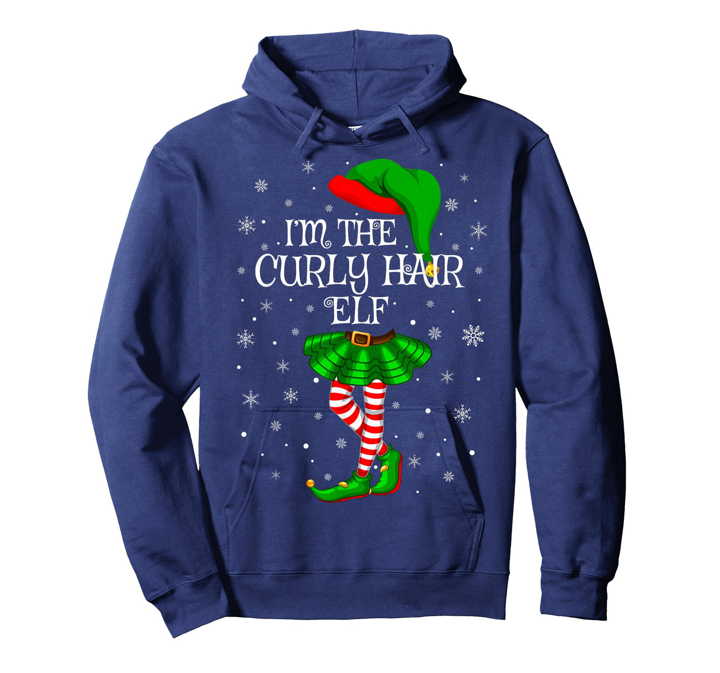 Curly Hair Elf Christmas Family Group Women Girls Xmas T-Shirt