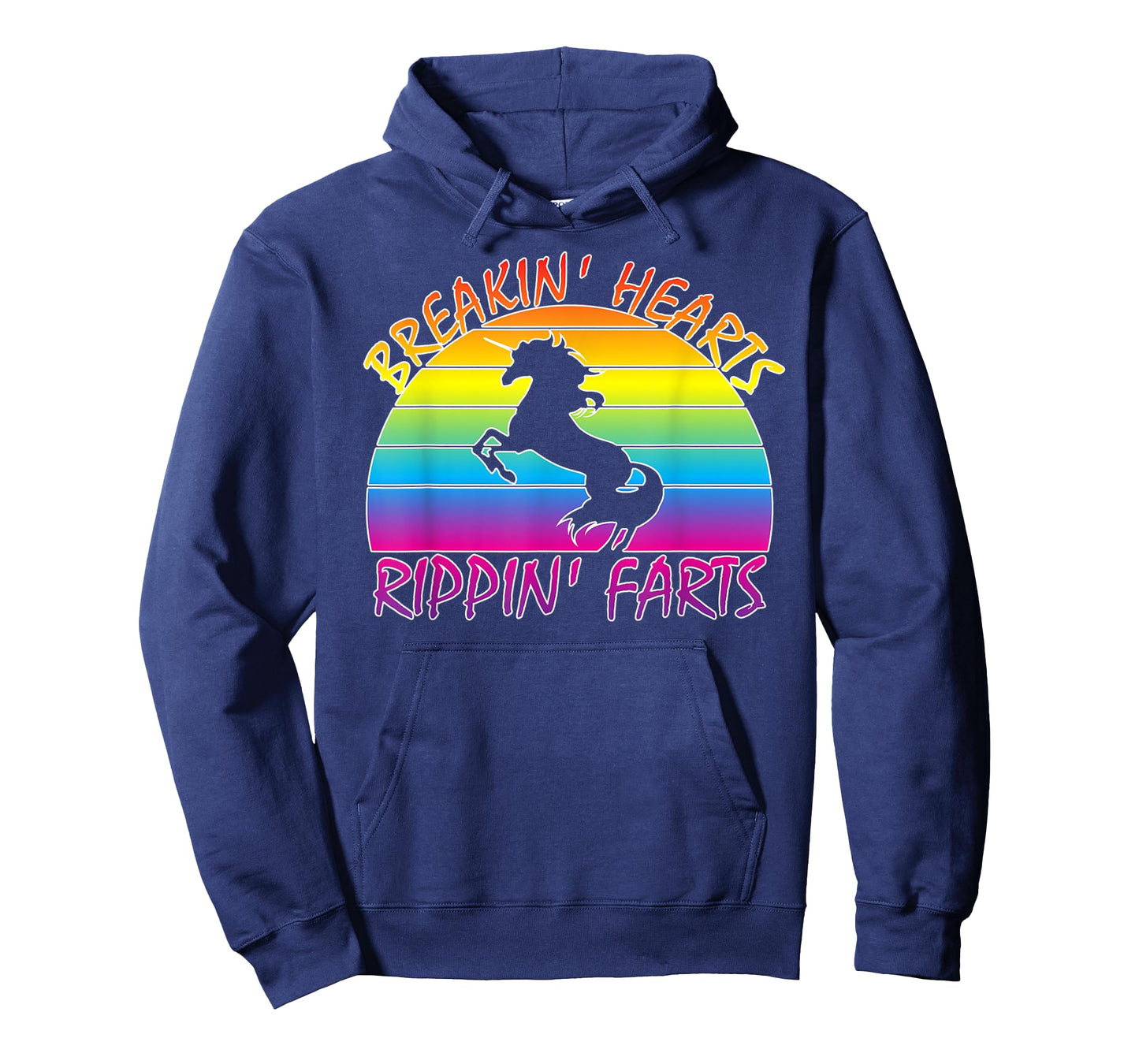 Funny Rainbow Unicorn Breaking Hearts Ripping Farts T-Shirt