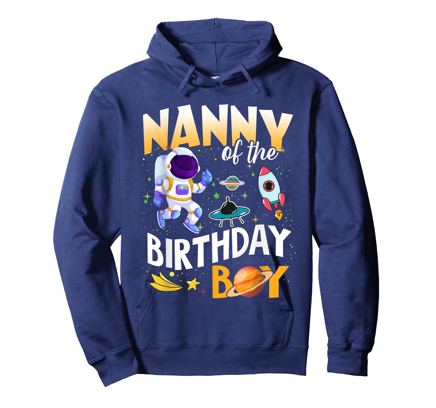 Nanny Of The Birthday Astronaut Boy Space Theme T-Shirt