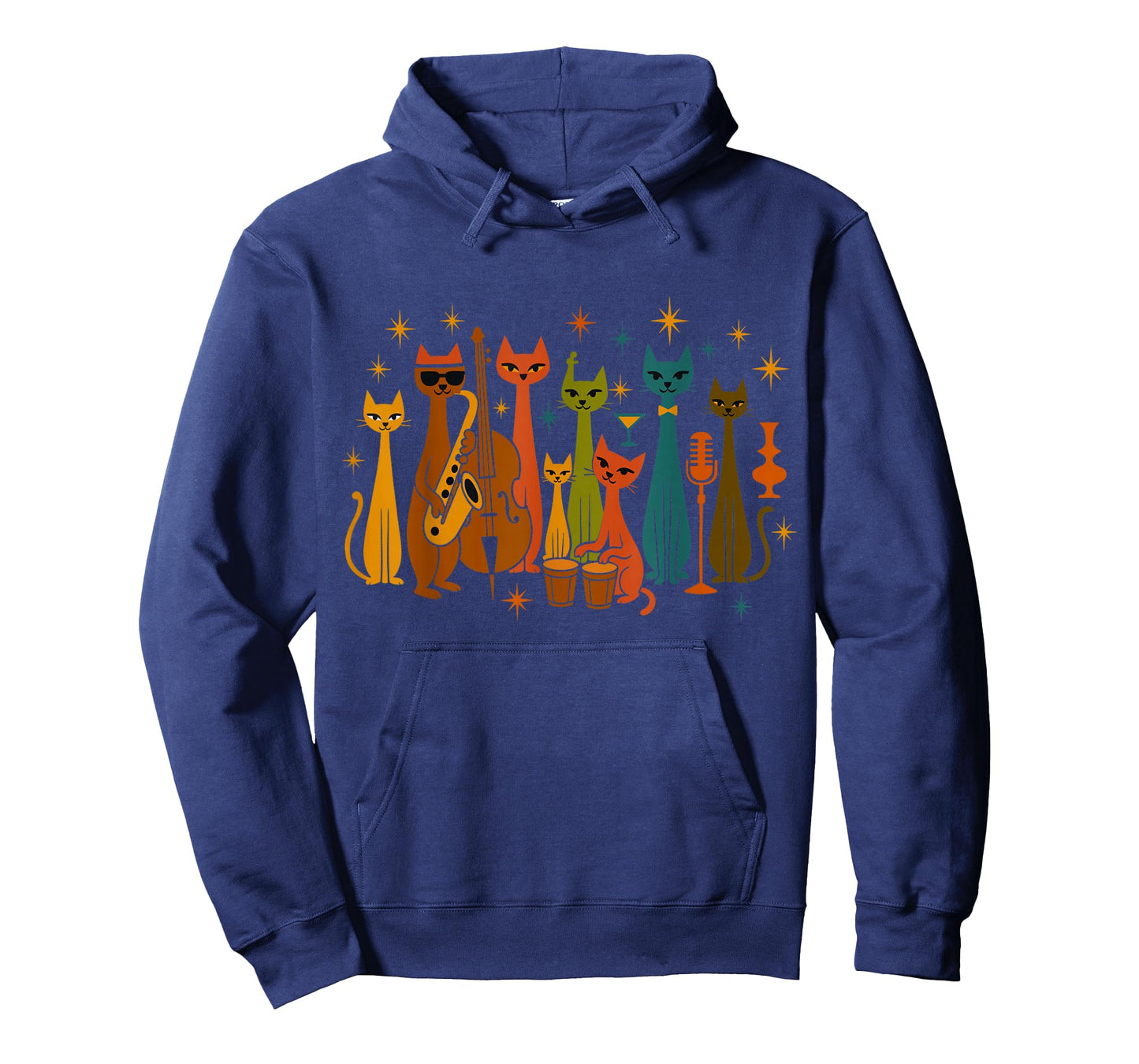 Mid Century Modern Band Cats Retro 50s 60s Style T-Shirt