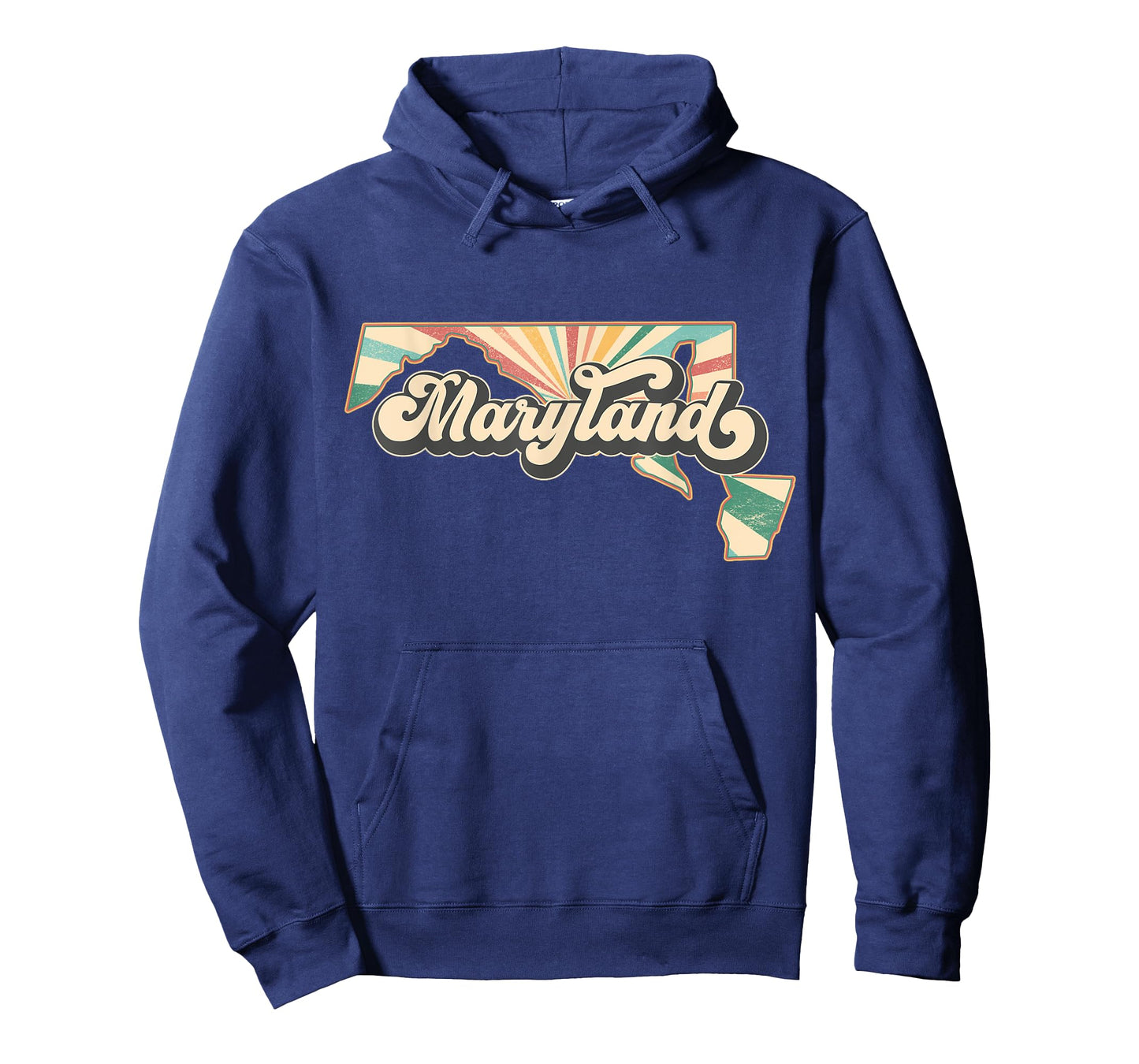 Maryland State Map - Retro Map Flag Souvenir Men Women Kids T-Shirt