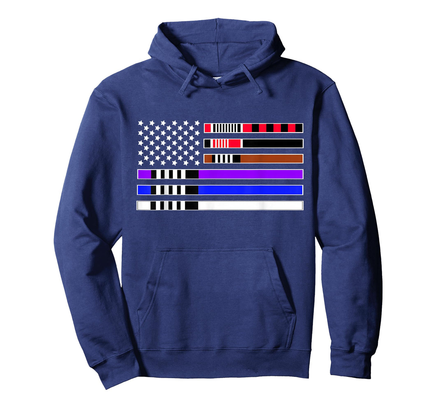 American Flag Jiu-Jitsu Belts Apparel - Jiu Jitsu T-Shirt