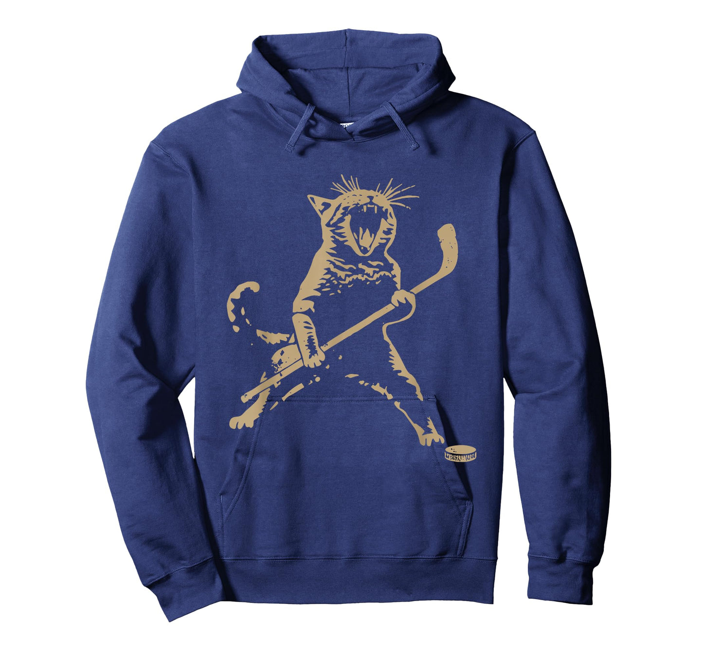 Cute Cat Playing Ice Hockey Lover Player Funny T-Shirt