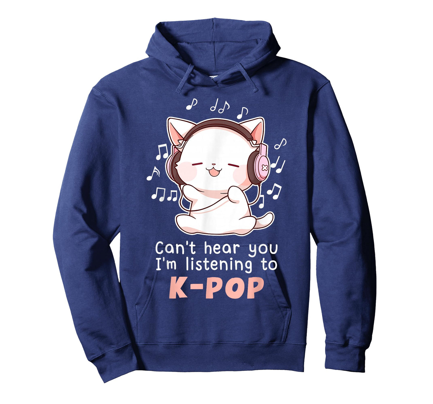 Funny Cute Cat Lover Can't Hear You I'm Listening to K pop T-Shirt