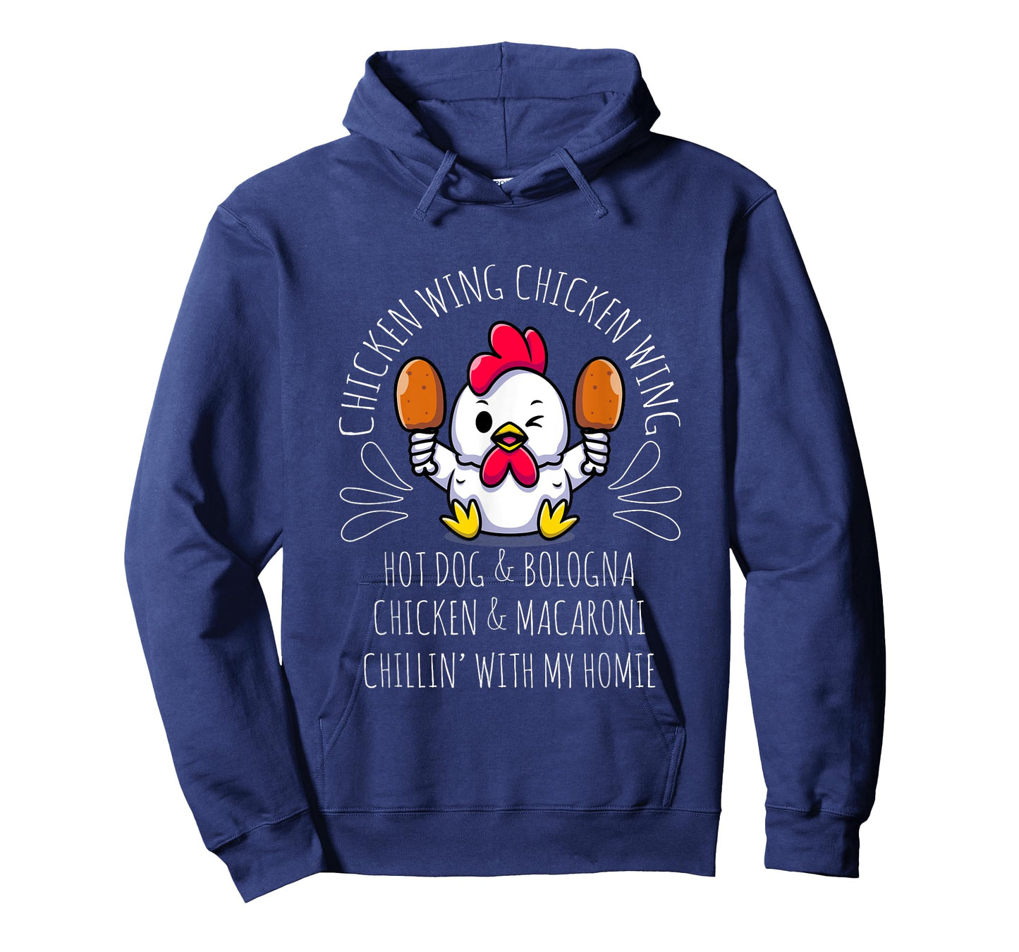 Cooked Chicken Wing Chicken Wing Hot Dog Bologna Macaroni T-Shirt for Men Women Girls Kids