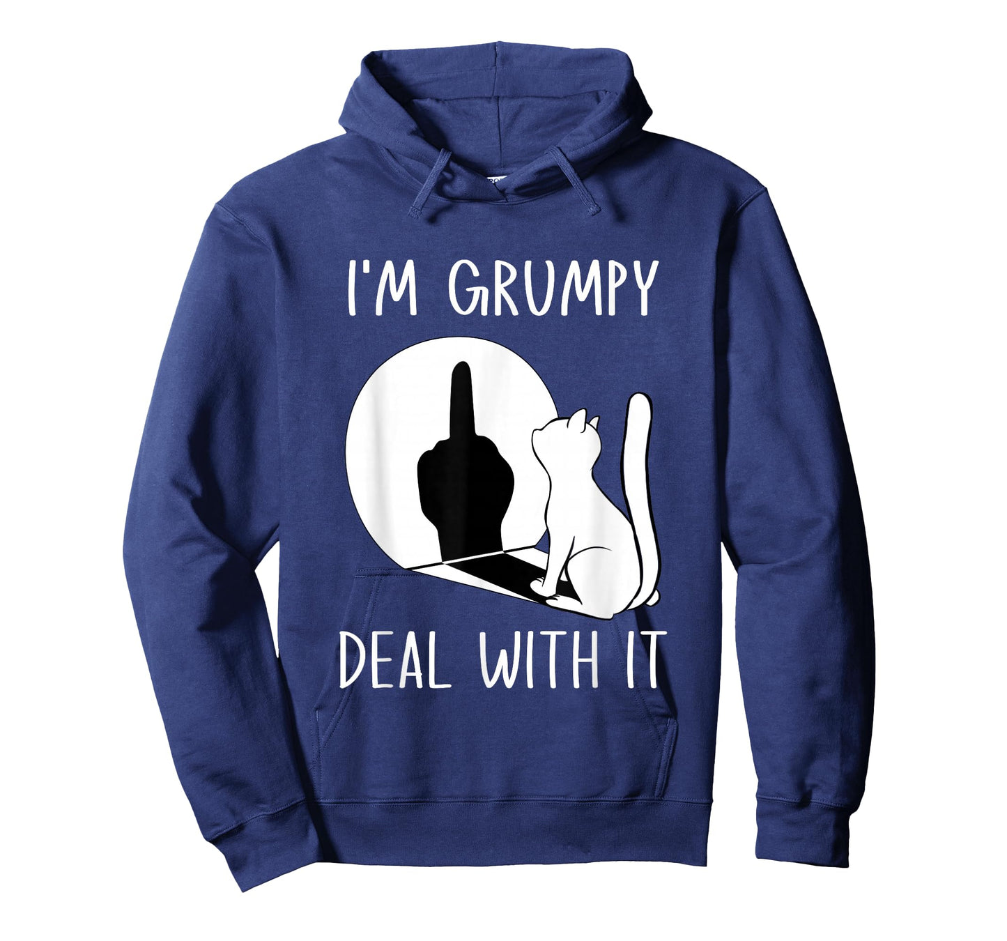 Funny Cat Shadow I'm Grumpy Deal With It T-Shirt