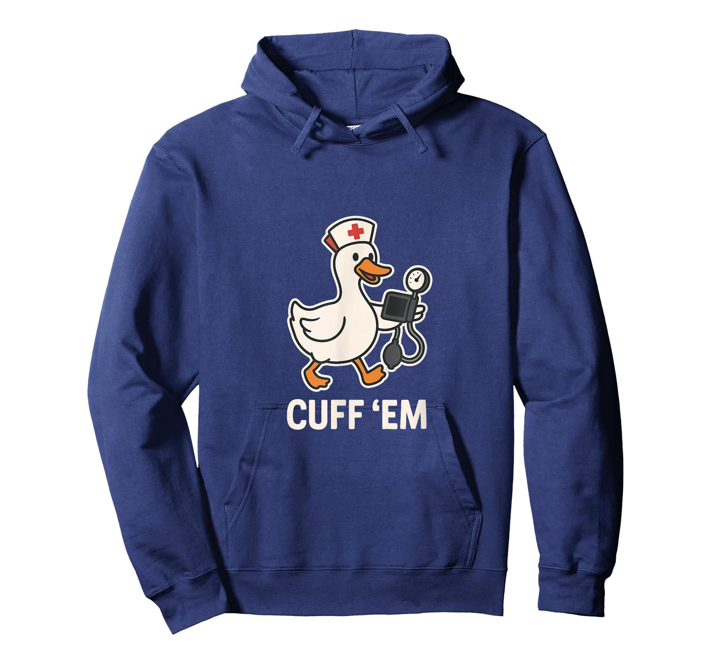 Cuff 'Em Nurse Duck Funny Pun Healthcare Pro Humor T-Shirt